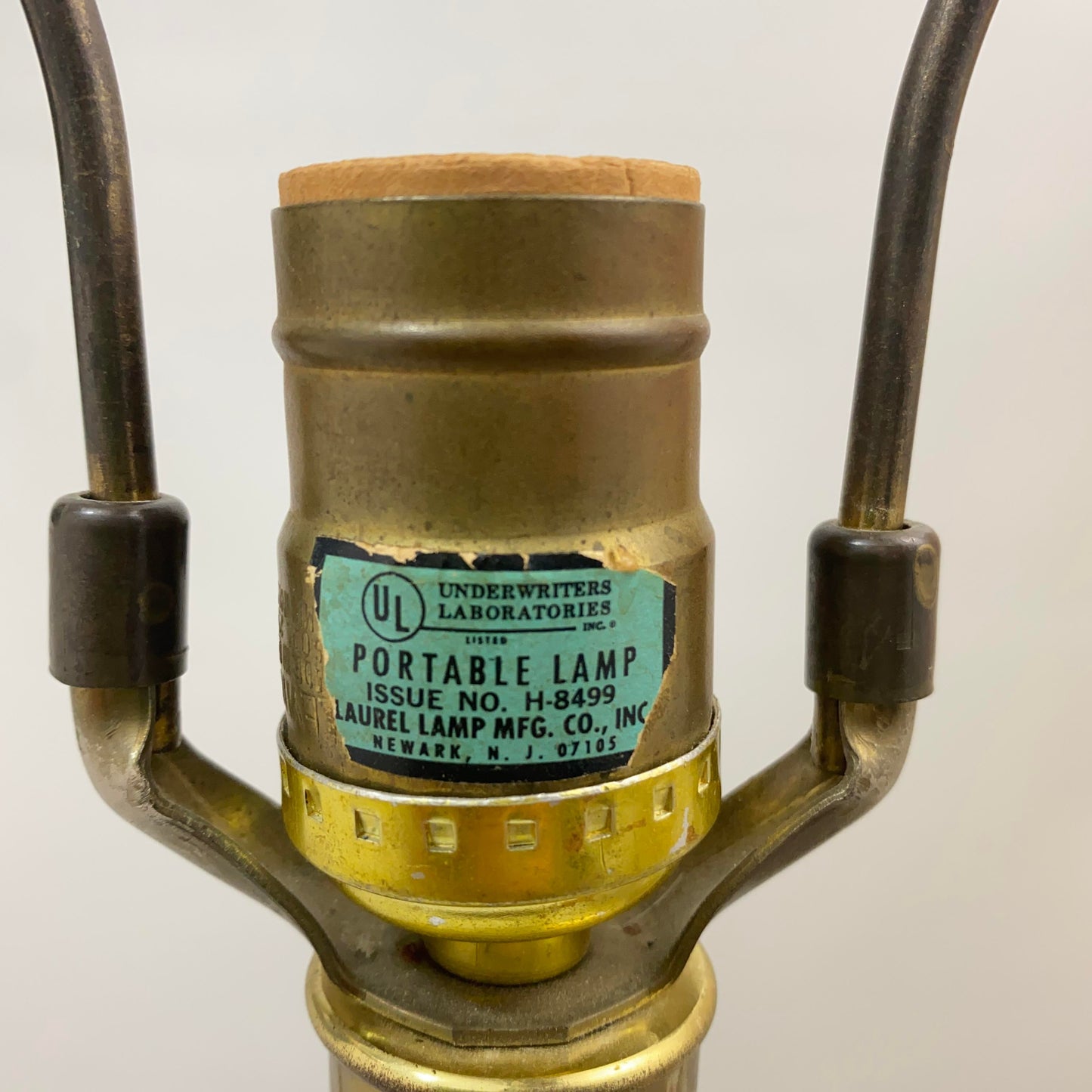 Laurel Lamp Co. Footed Brass Lamp Pair With Pleated Shades
