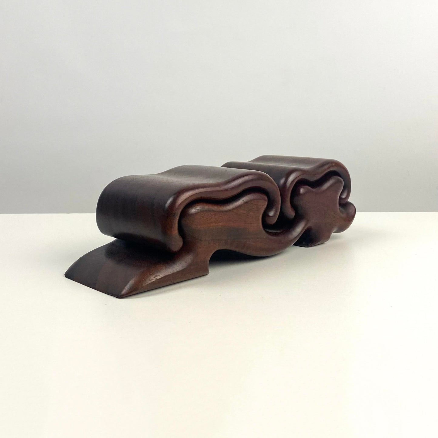Marilyn and Fred Buss Puzzle Box in Black Walnut