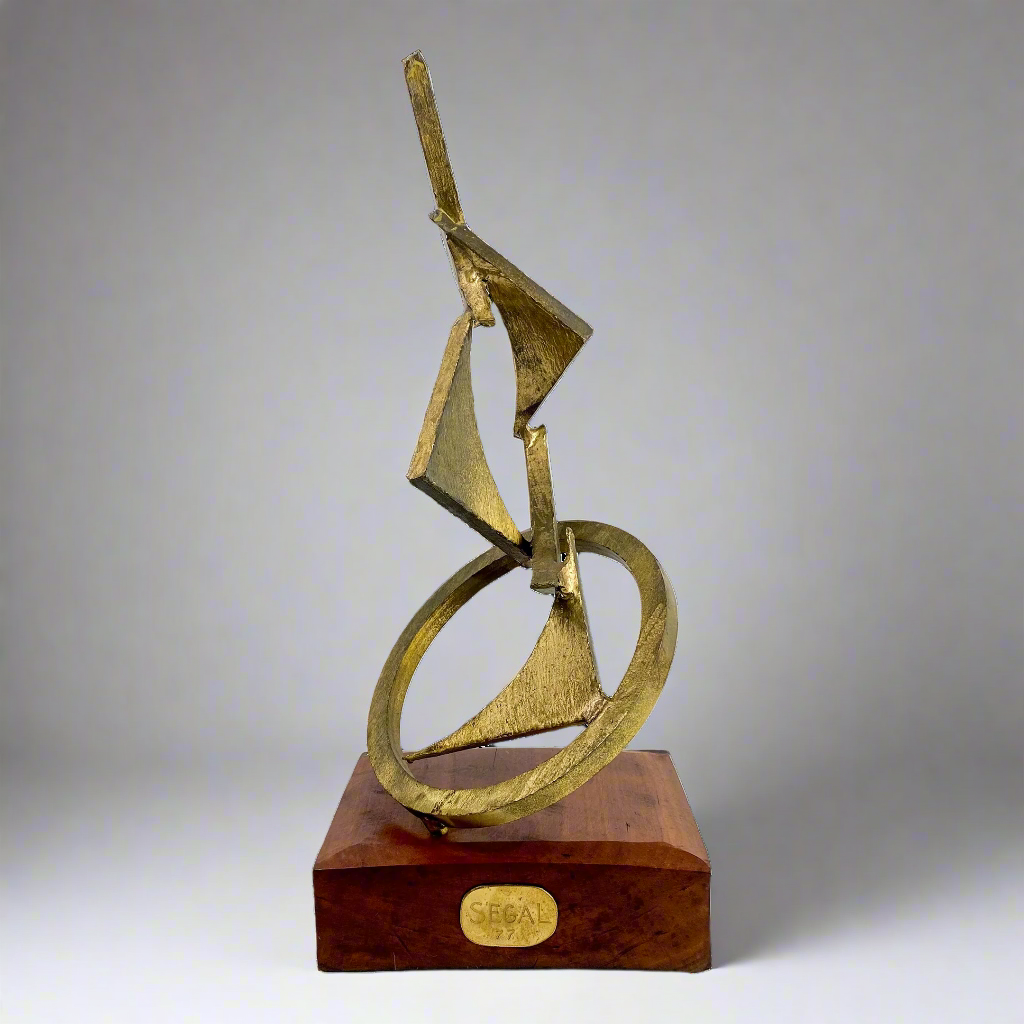 1977 Segal Abstract Bronze Brutalist Sculpture