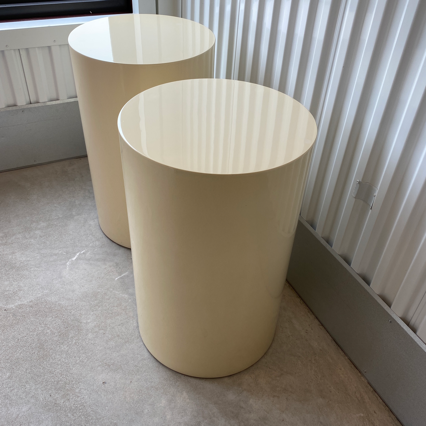 Lacquered Paul Mayen for Intrex Habitat Pedestal - a Pair