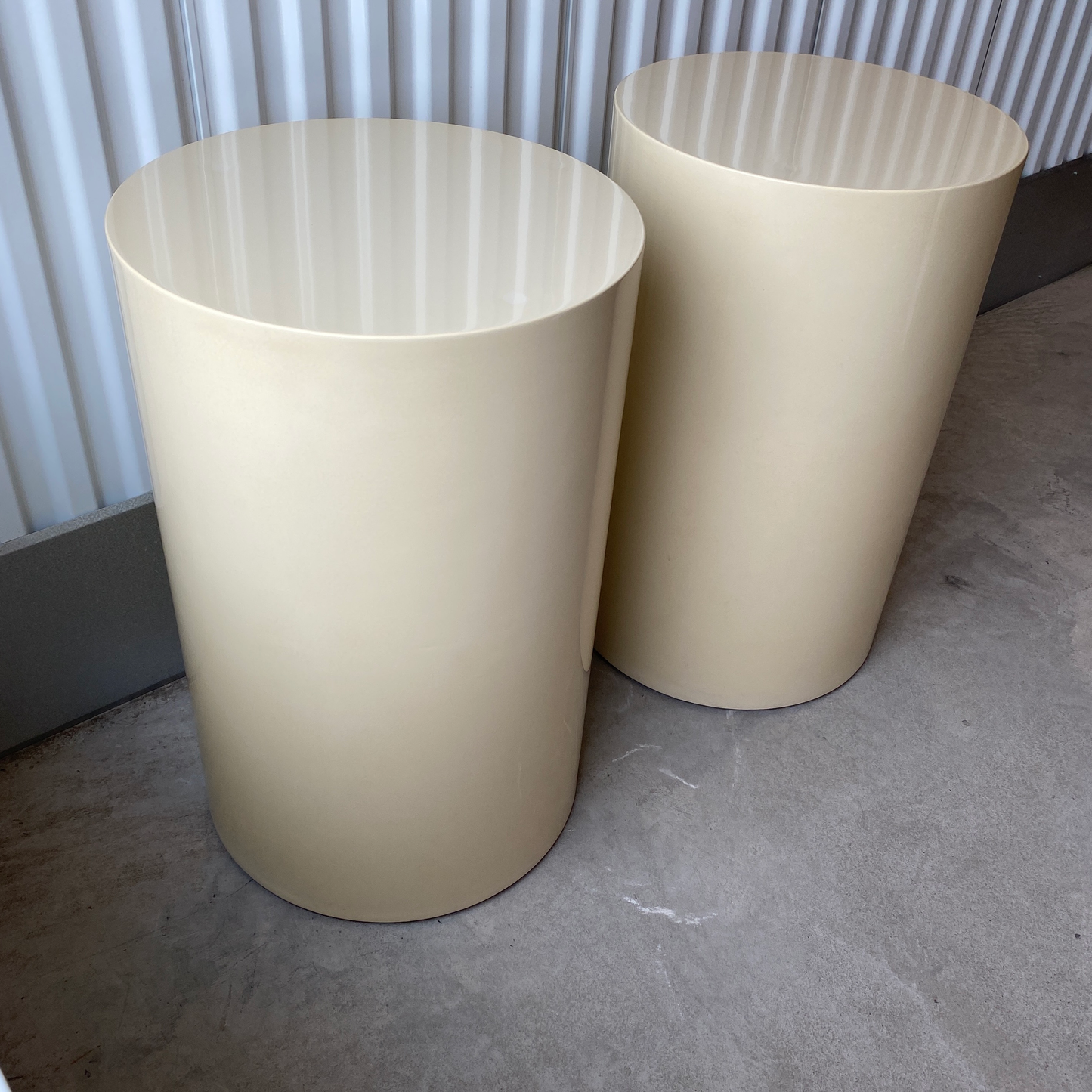Lacquered Paul Mayen for Intrex Habitat Pedestal - a Pair