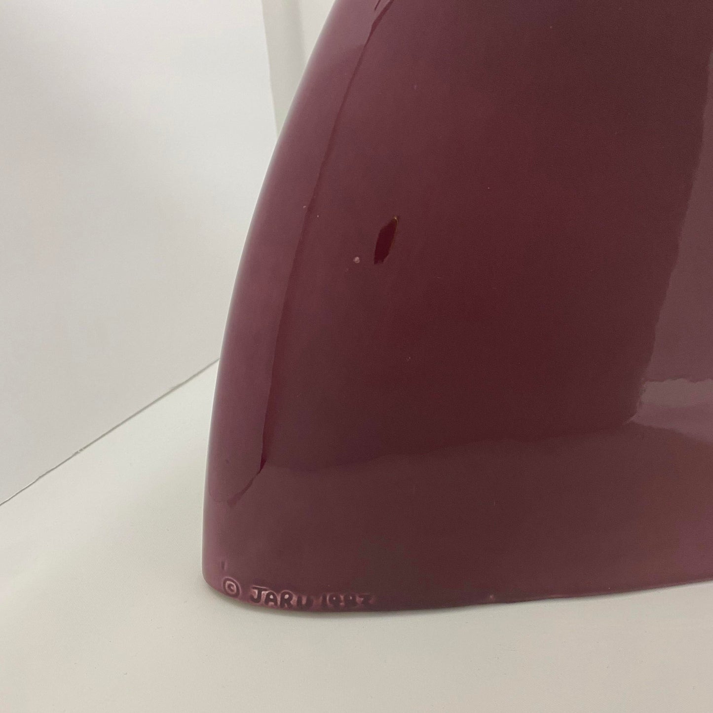 Jaru Mauve and Chrome Ceramic Assymetrical Vase