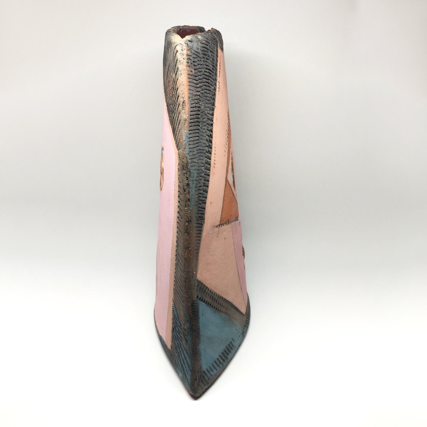 Artist Signed Double Face Cubist Vase