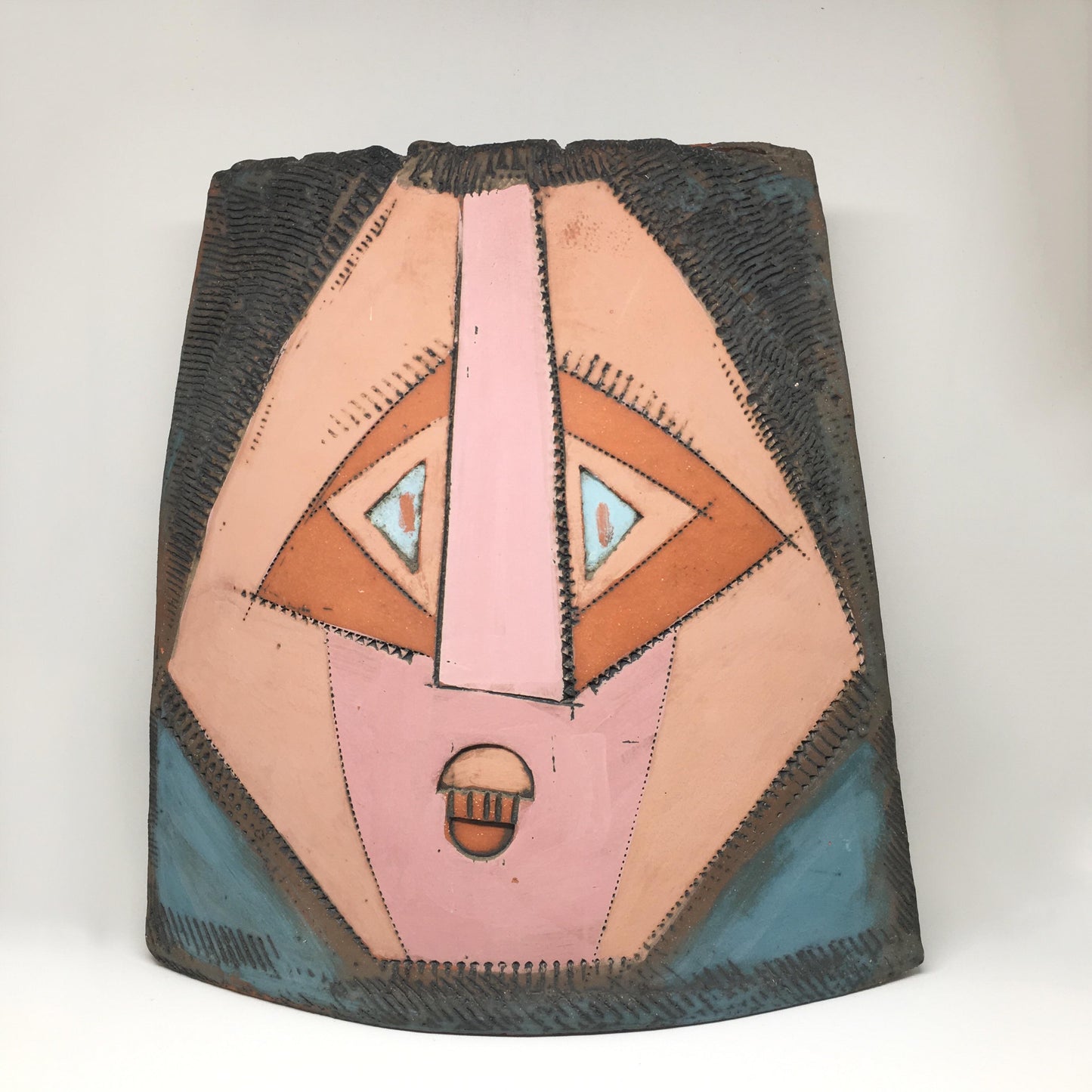 Artist Signed Double Face Cubist Vase