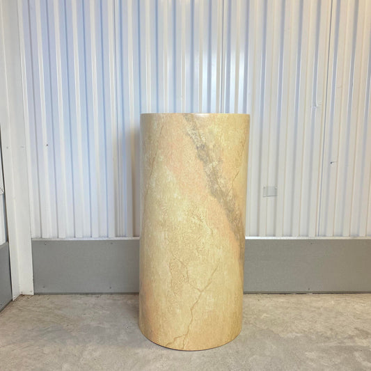 Faux Marble Lacquered Fiberglass Pedestal Column