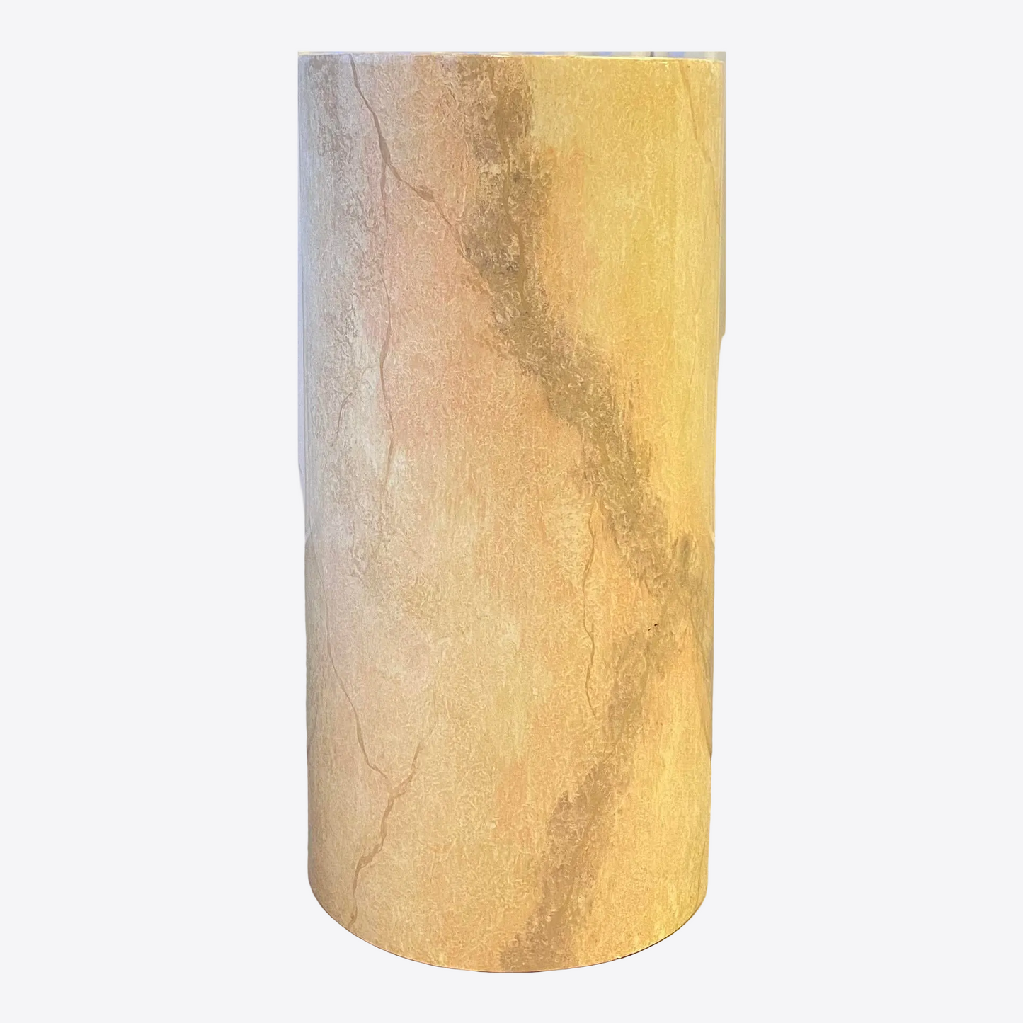 Faux Marble Lacquered Fiberglass Pedestal Column