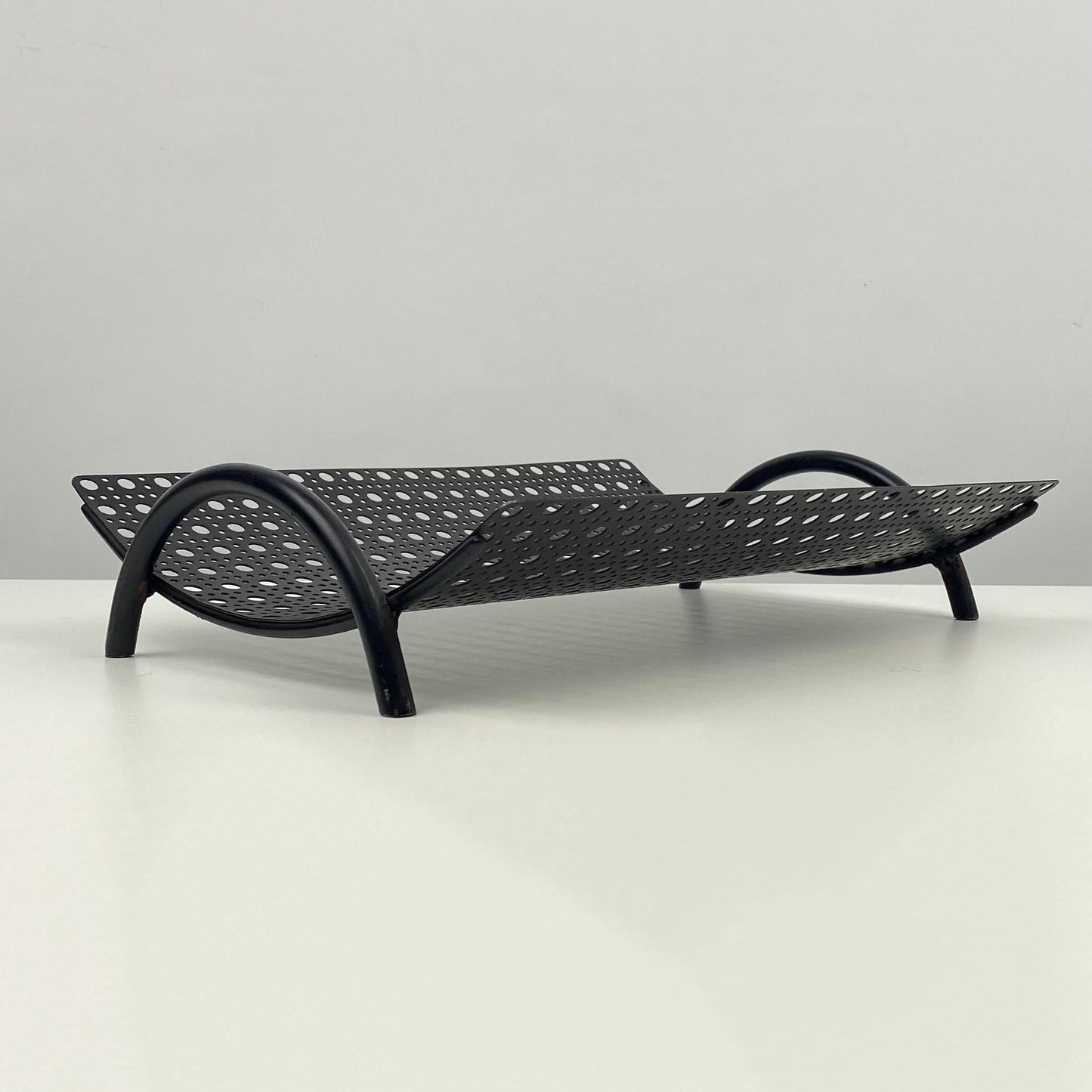 Postmodern Mathieu Matégot Style Perforated Metal Catch All Tray