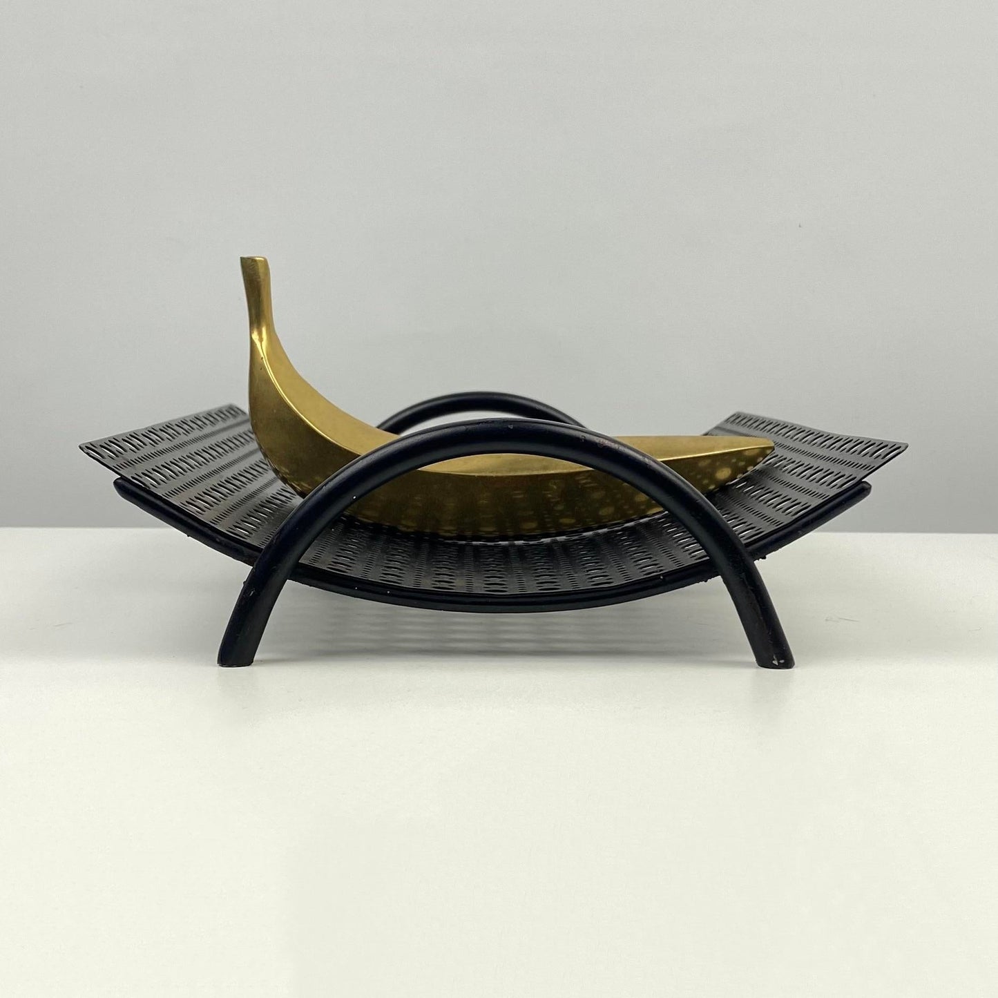 Postmodern Mathieu Matégot Style Perforated Metal Catch All Tray