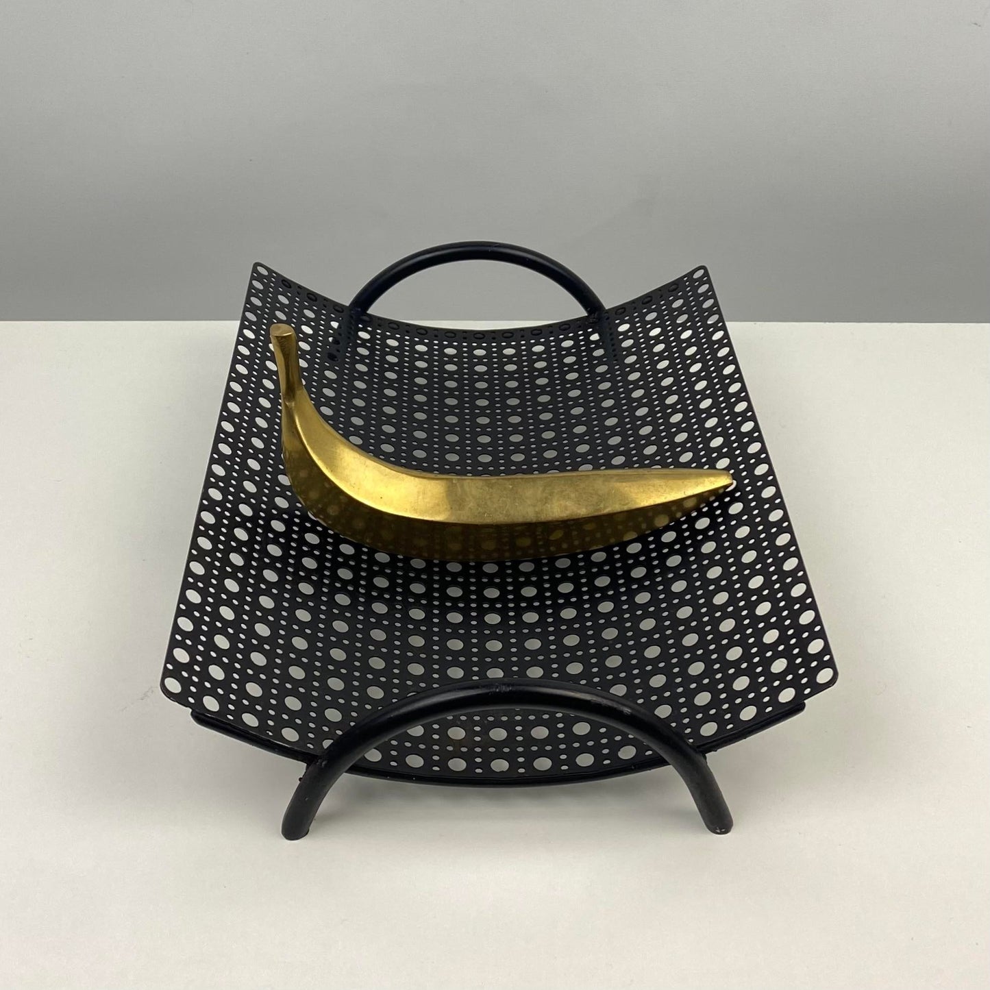 Postmodern Mathieu Matégot Style Perforated Metal Catch All Tray