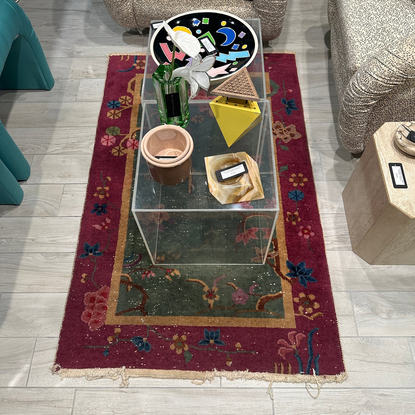 Antique 3 X 5 Chinese Art Deco Rug