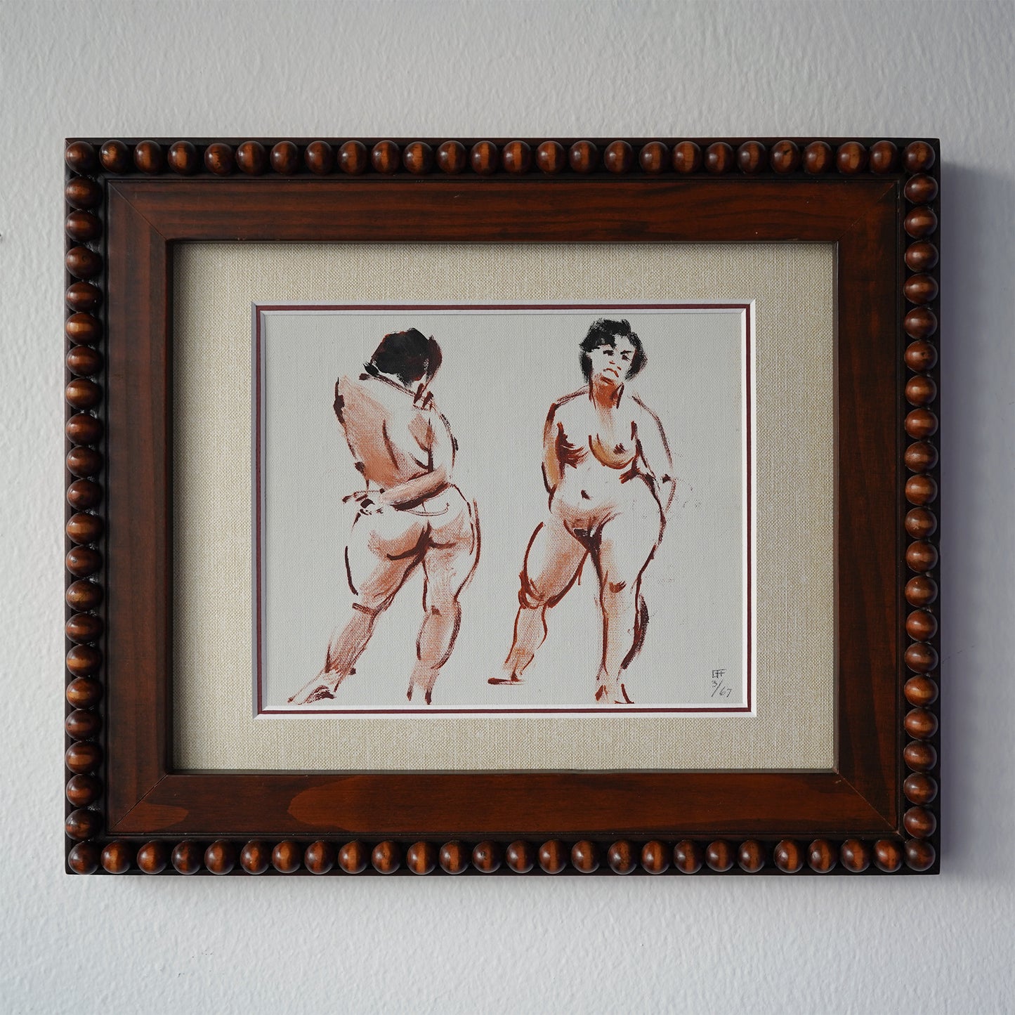 Vintage Mid 20th Century Original Nude Study Painting