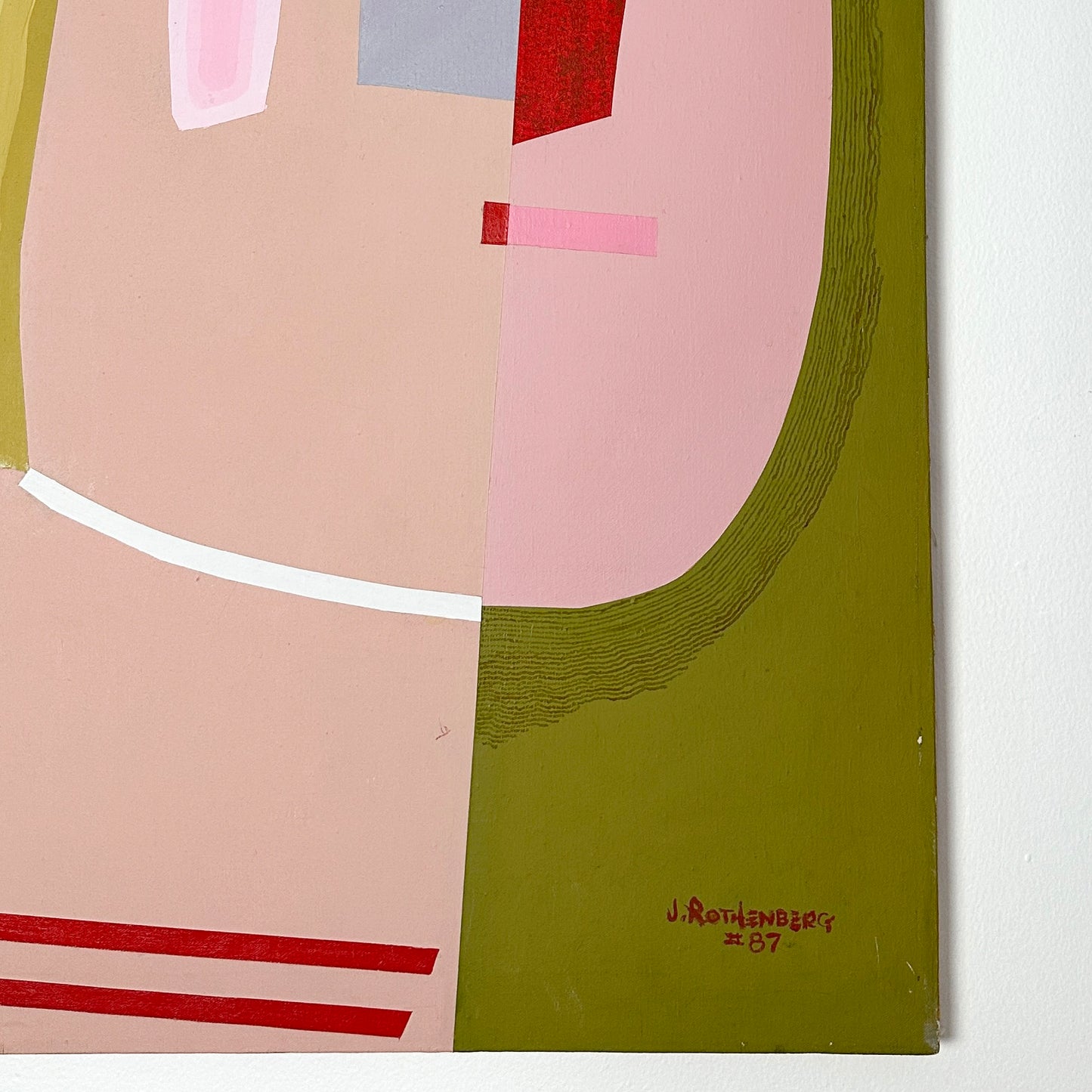 J. Rothenberg (Active C. 1935-1990) Cubist Modernist Original Painting