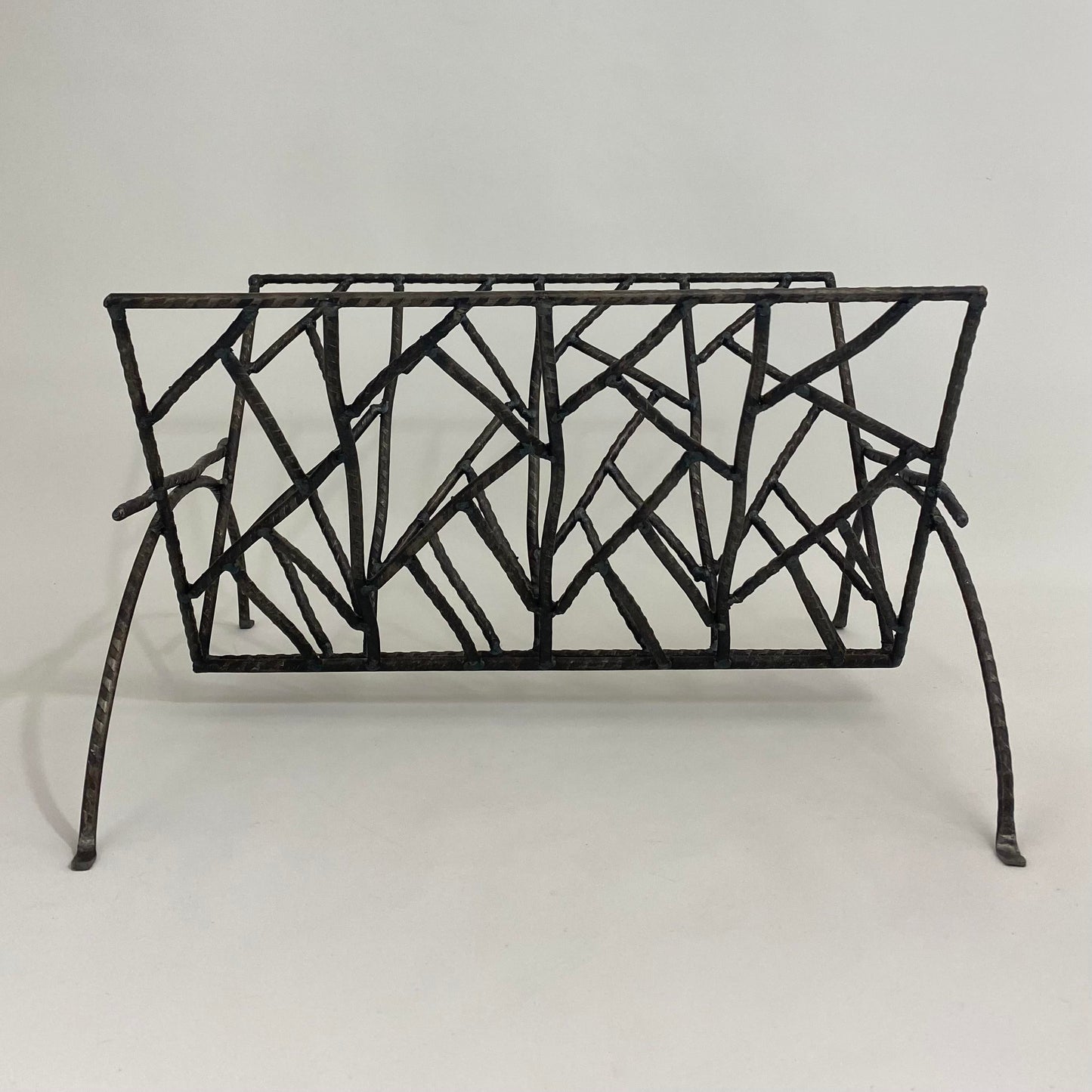 Brutalist Artist Studio Iron Magazine/Book Rack