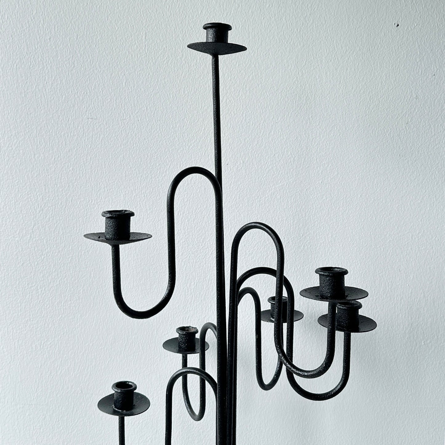 Vintage Wrought Iron Floor Candelabra