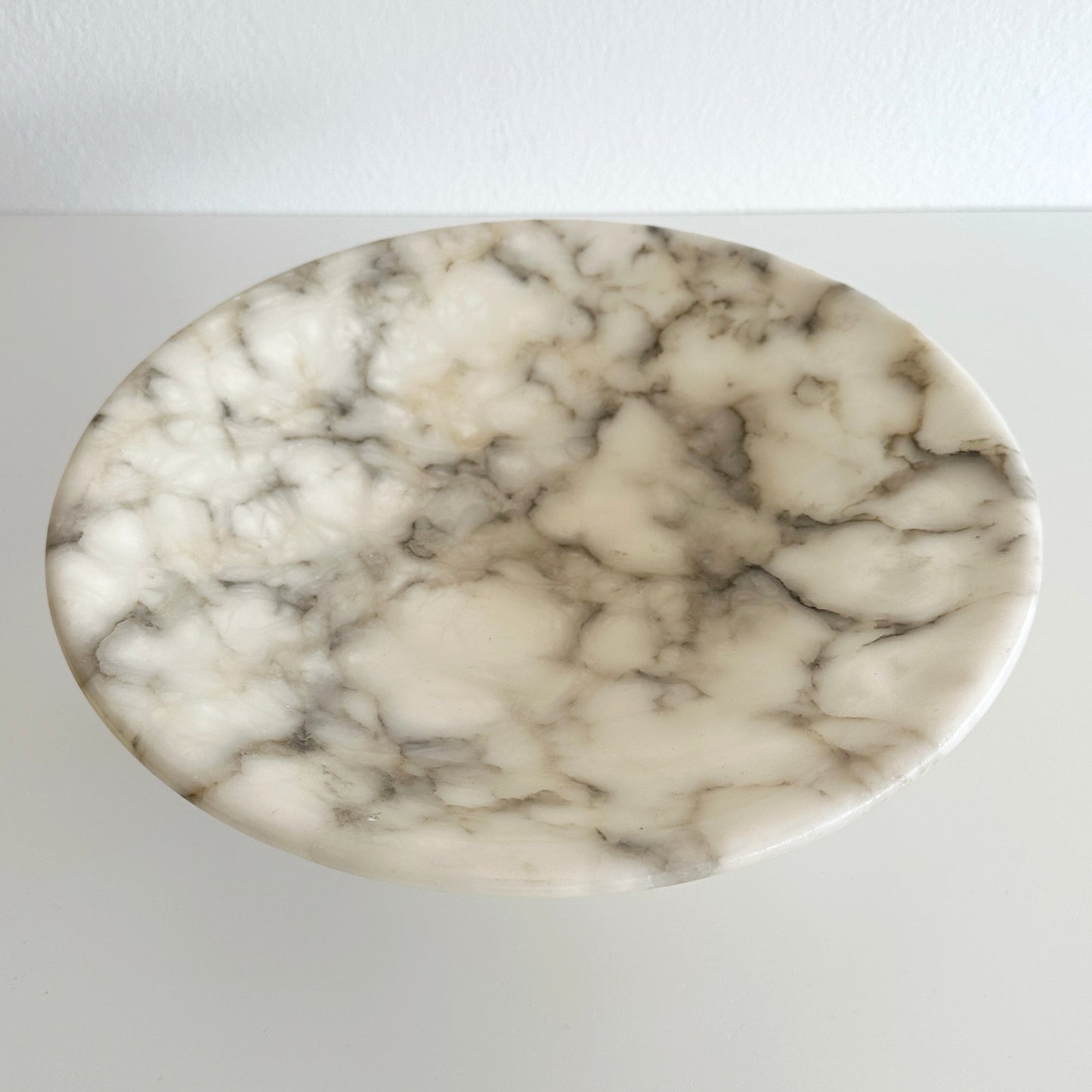 Early 20th Century Italian Marble Tazza Centerpiece Pedestal Bowl