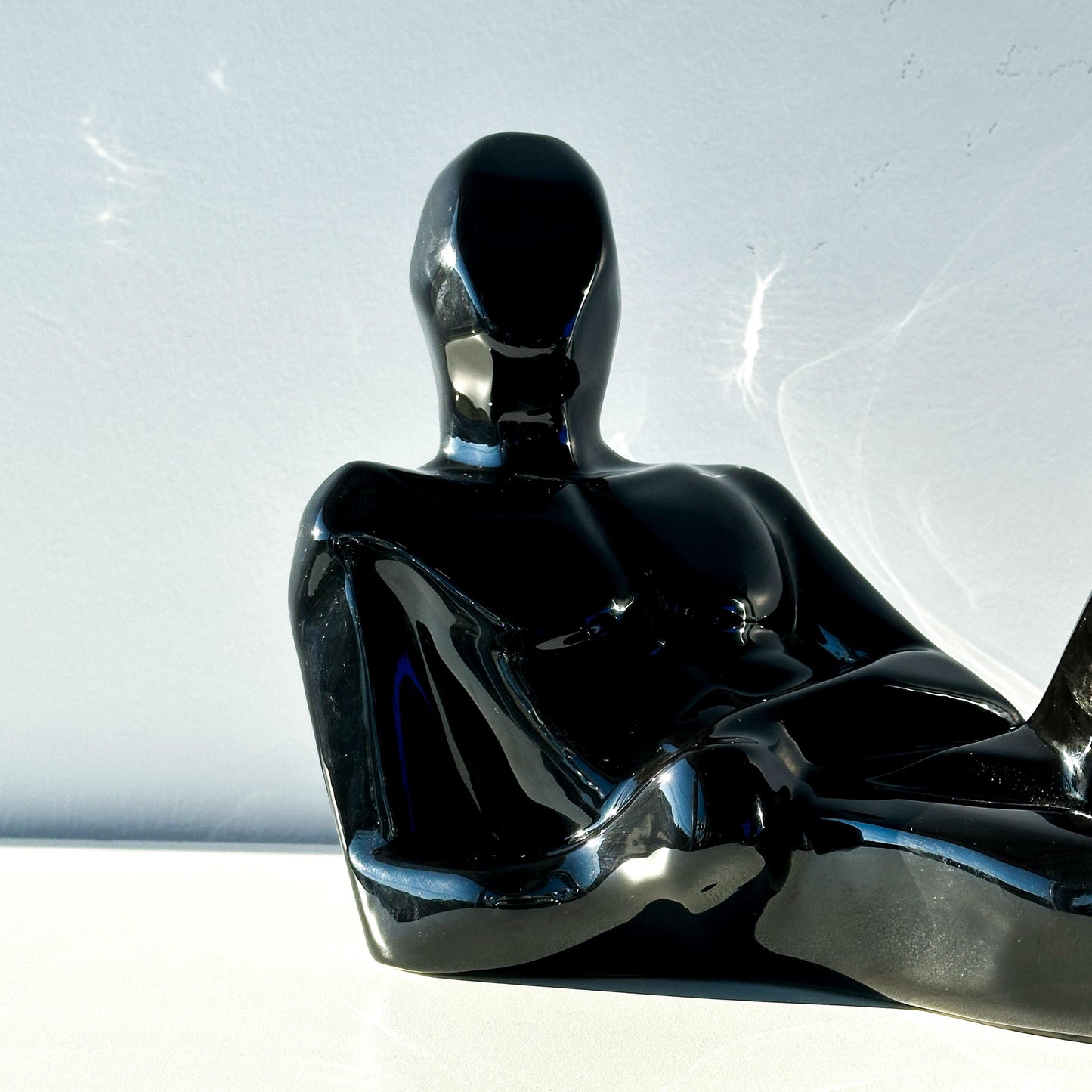 Cubist Jaru of California Reclining Male Nude Table Sculpture