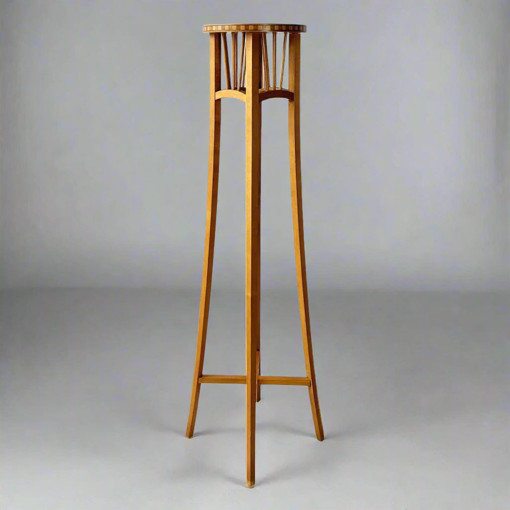 Early 20th Century Arts and Craft Inlay Pedestal