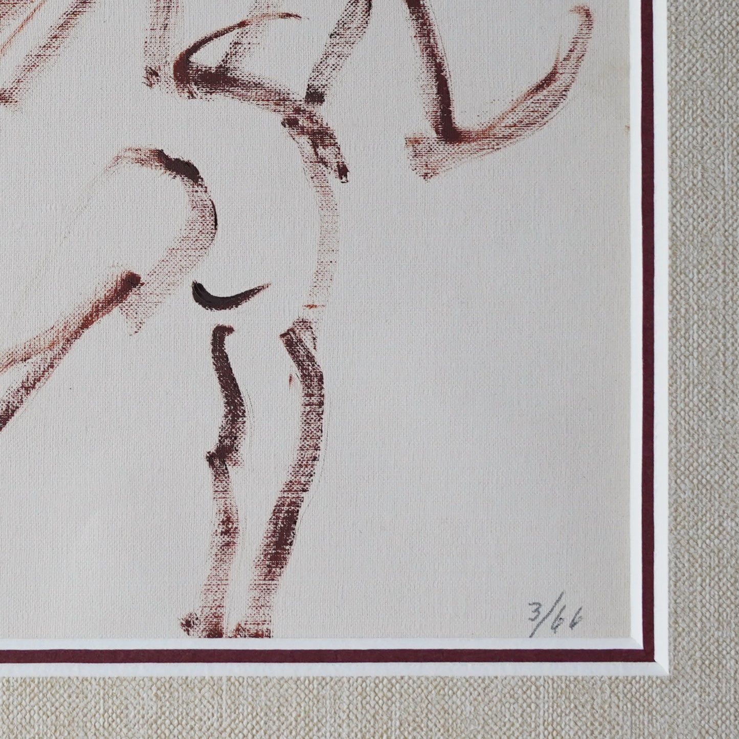 Mid 20th Century Figural Nude Study Framed Original