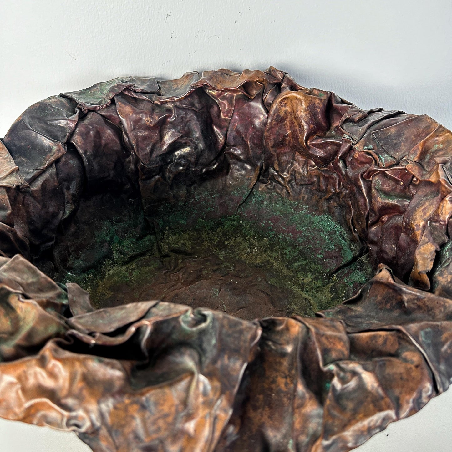 Postmodern Fold-formed Copper Artist Studio Bowl