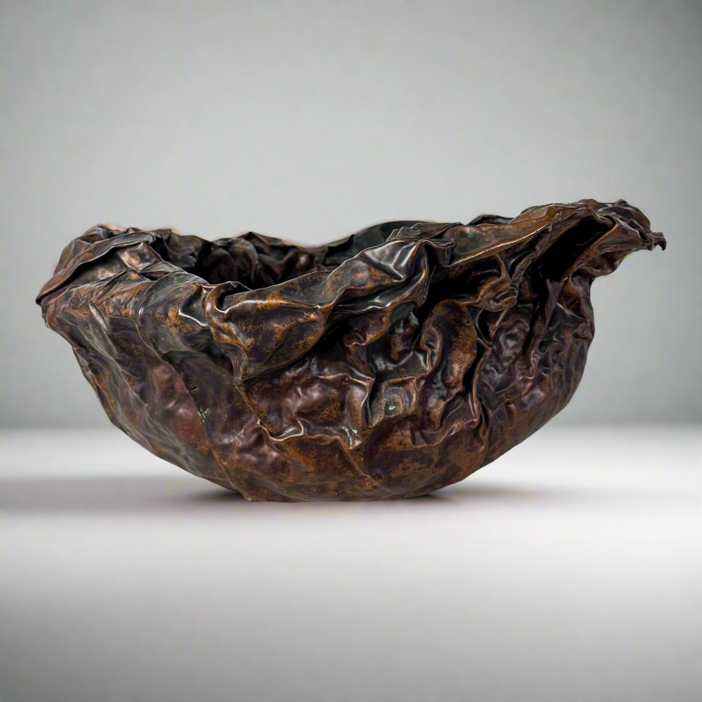 Postmodern Fold-formed Copper Artist Studio Bowl