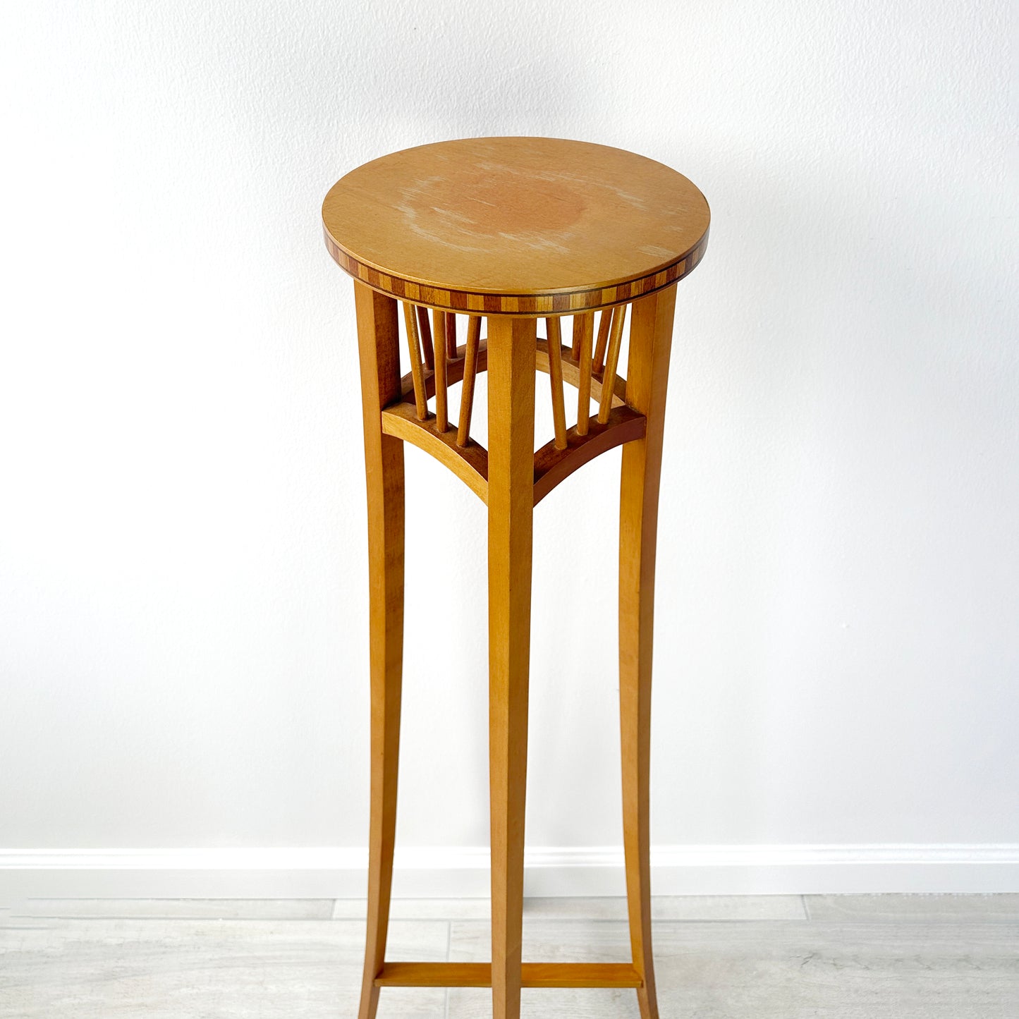 Early 20th Century Arts and Craft Inlay Pedestal