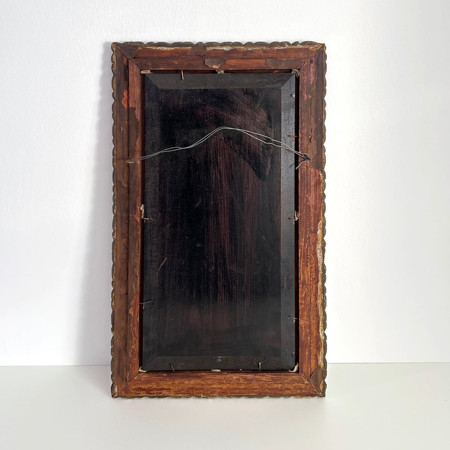 Mid 20th Century Original Oil on Wood Board Iris Framed Painting