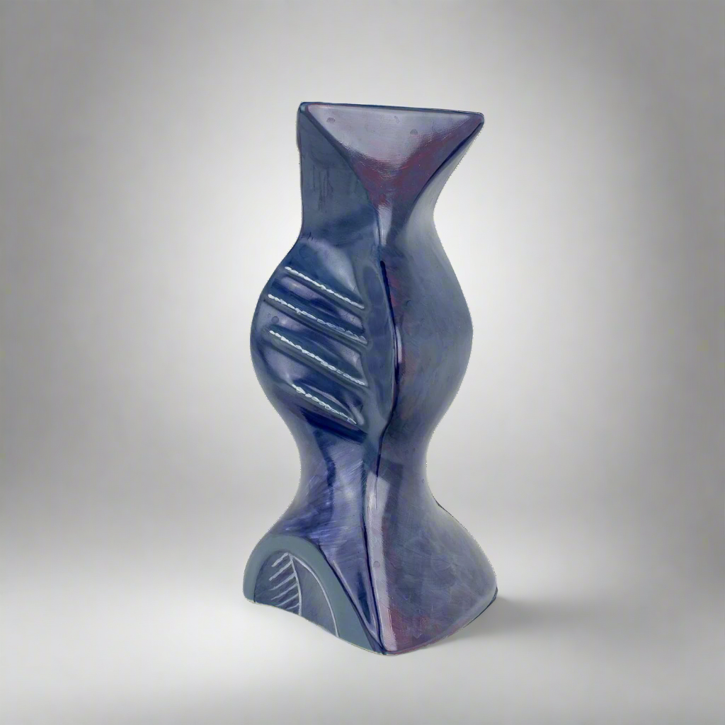 Kent Potteries FleshPot Blue Sculptural Vase