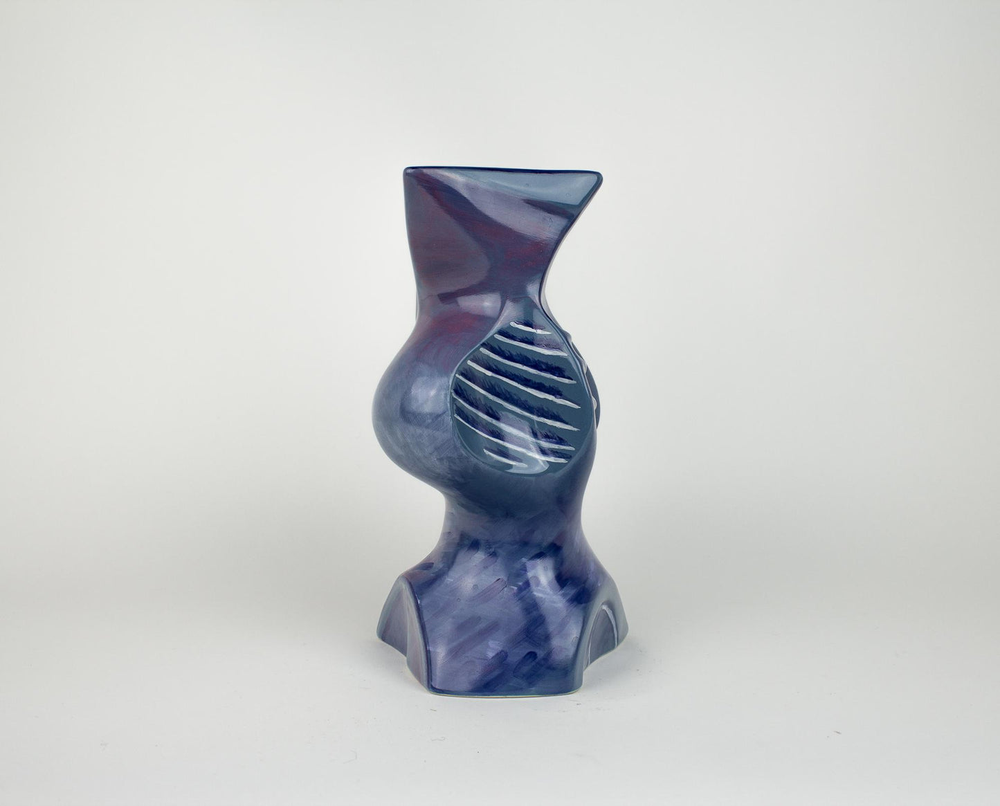 Kent Potteries FleshPot Blue Sculptural Vase