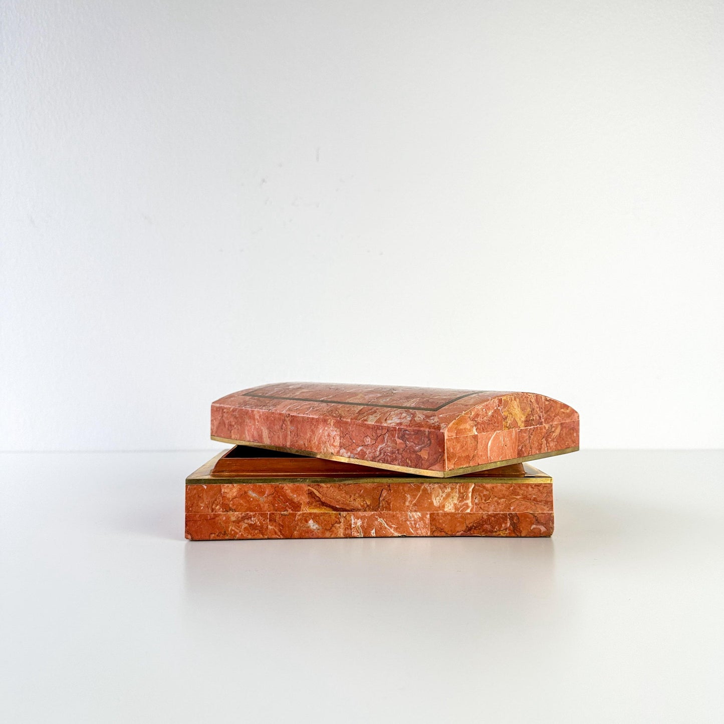 Maitland Smith Stone and Brass Lidded Box