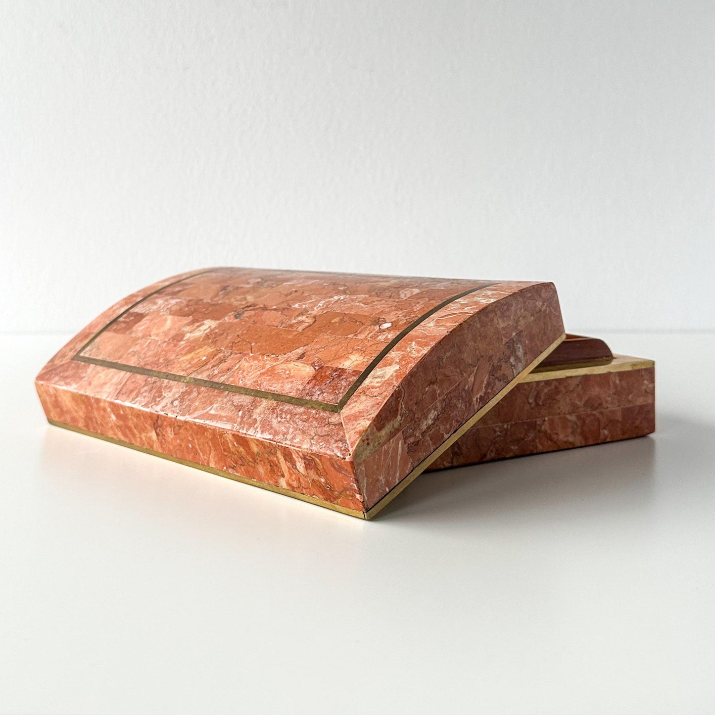 Maitland Smith Stone and Brass Lidded Box