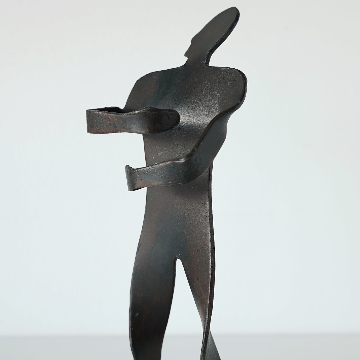 Late 20th Century Vintage Forged Iron Figure Sculpture