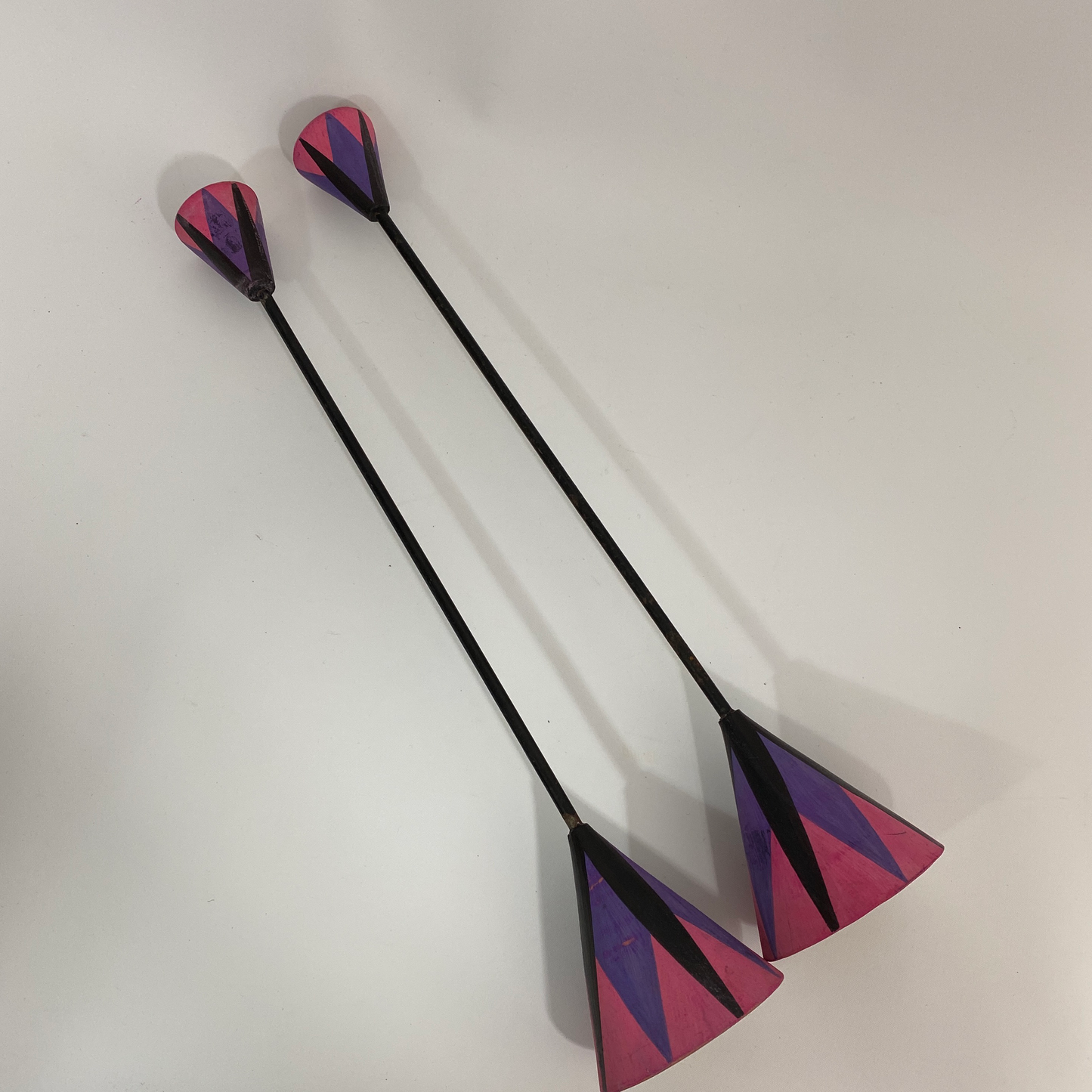 Märta Li Thegerström Swedish Hand-Painted Candlestick Holders