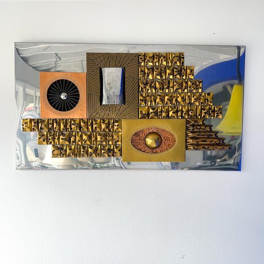 Vintage Brutalist Wall Sculpture in the Style of Paul Vanders