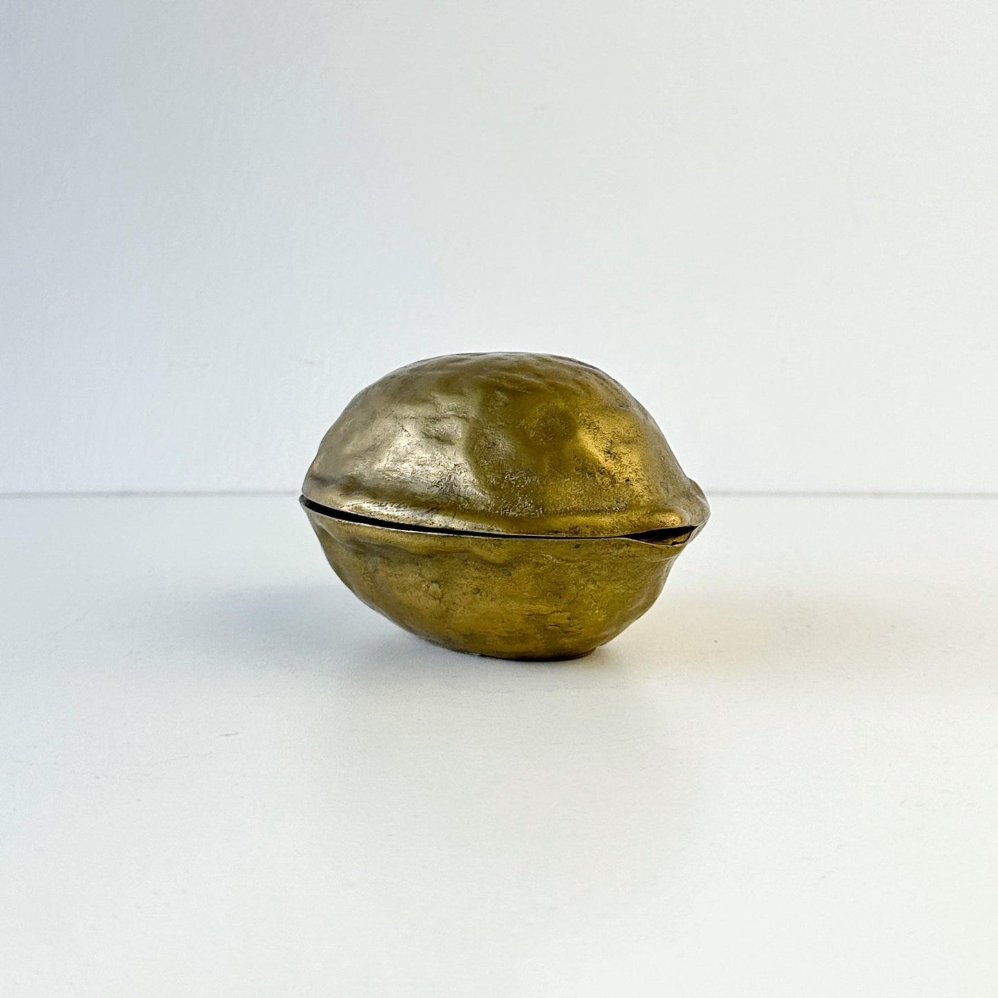 Midcentury Oversized Brass Walnut Nutcracker
