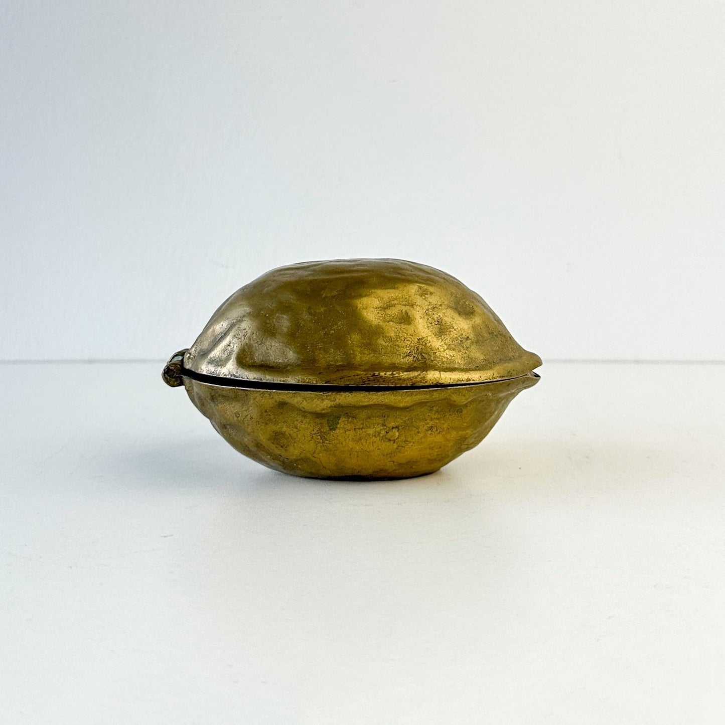 Midcentury Oversized Brass Walnut Nutcracker