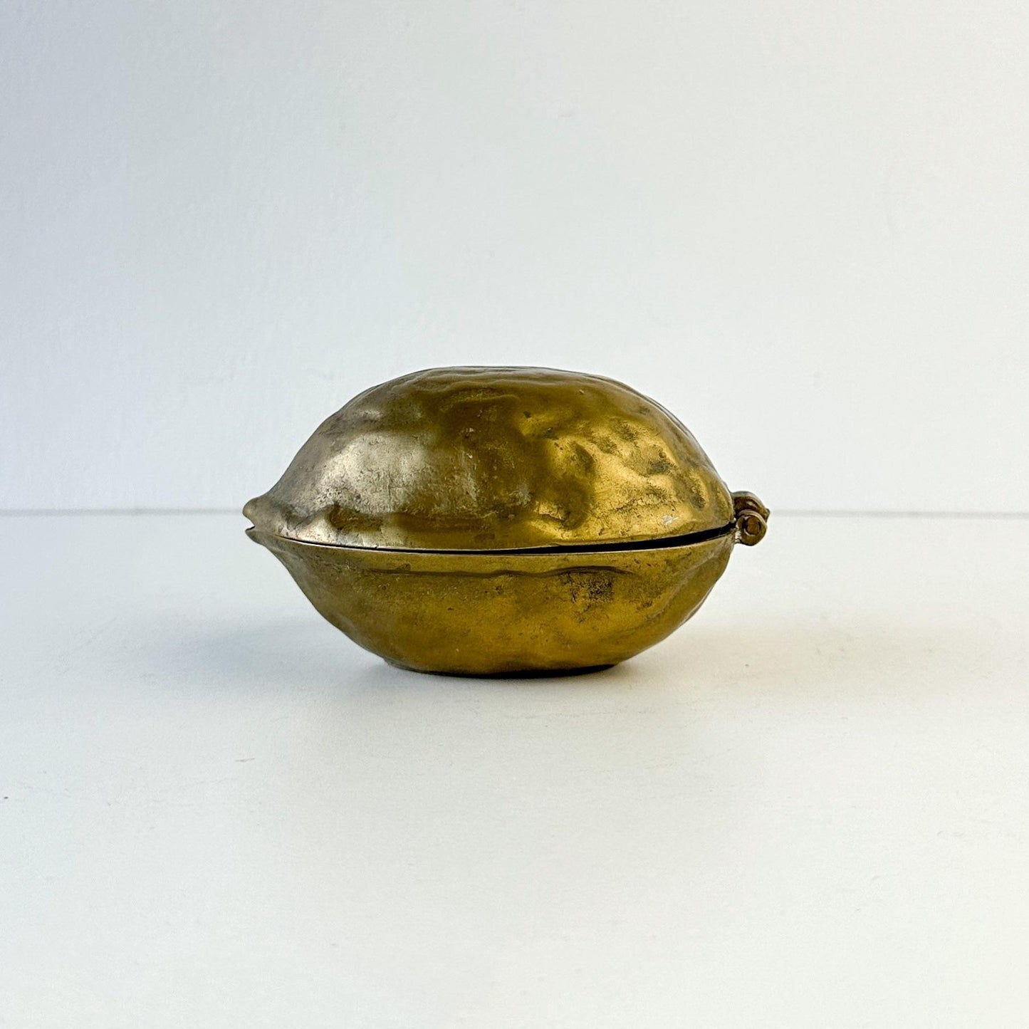 Midcentury Oversized Brass Walnut Nutcracker