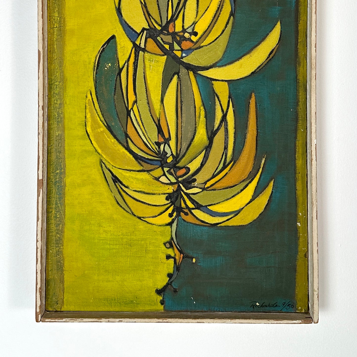 Richards Mid-Century Banana Bunch Original Painting, 1950