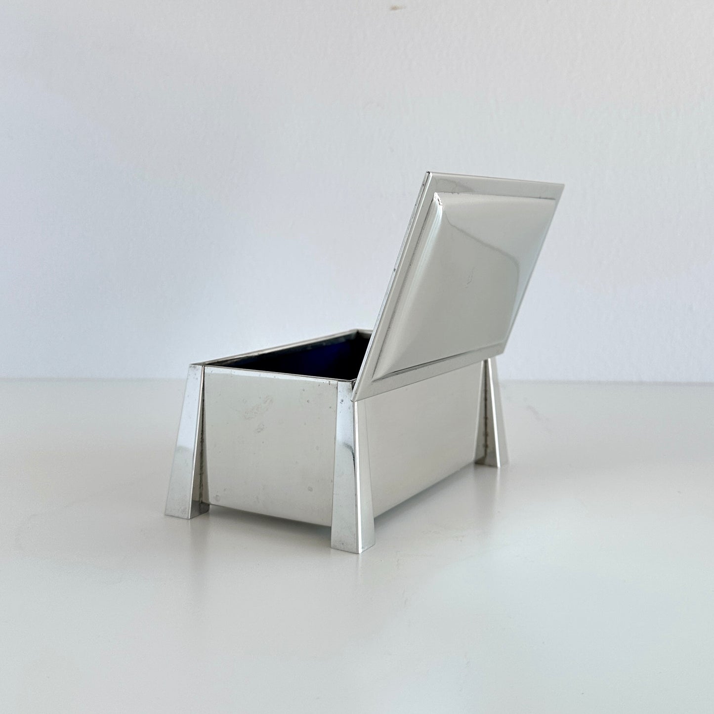 Early 20th Century Art Deco Nickel Silver Trinket Box