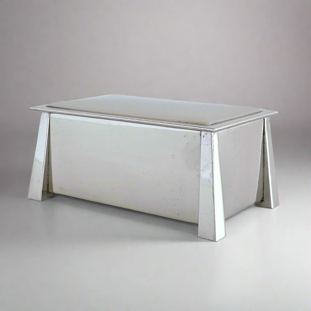 Early 20th Century Art Deco Nickel Silver Trinket Box
