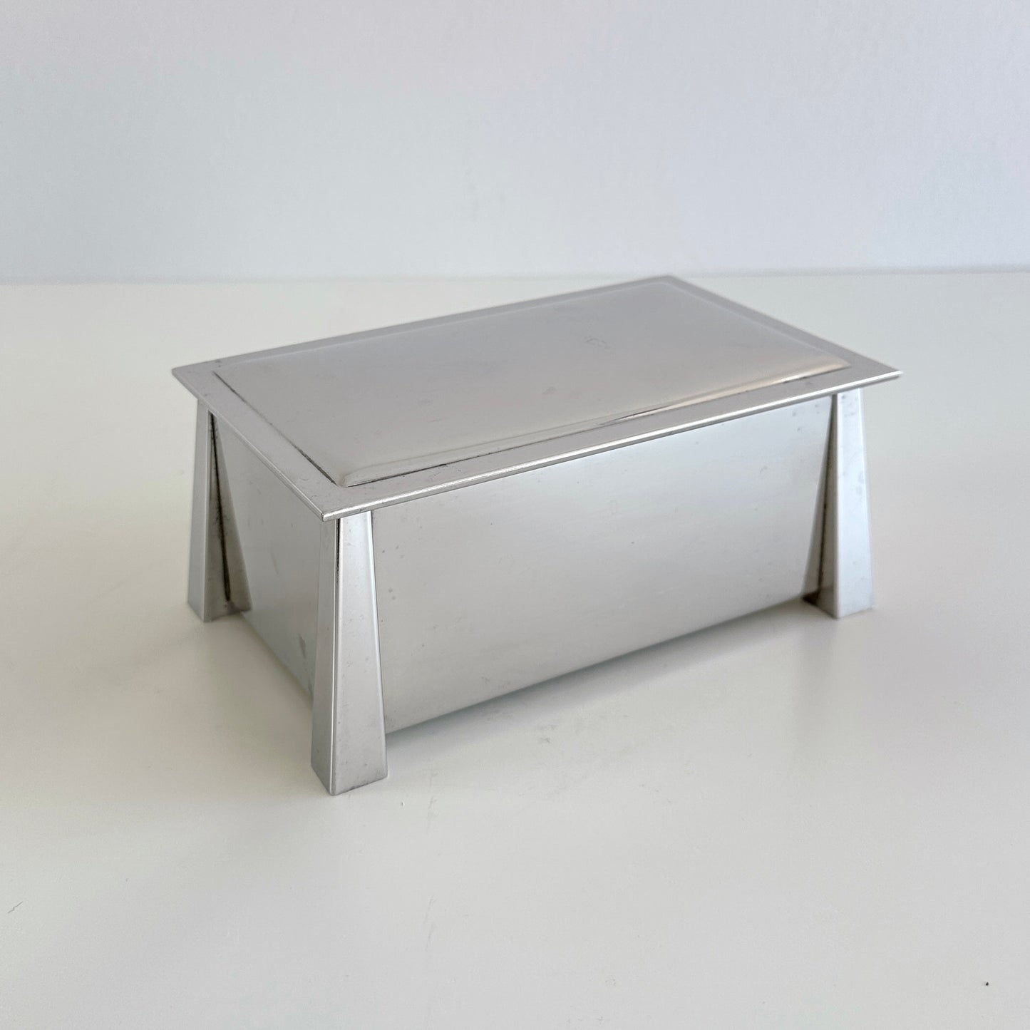 Early 20th Century Art Deco Nickel Silver Trinket Box