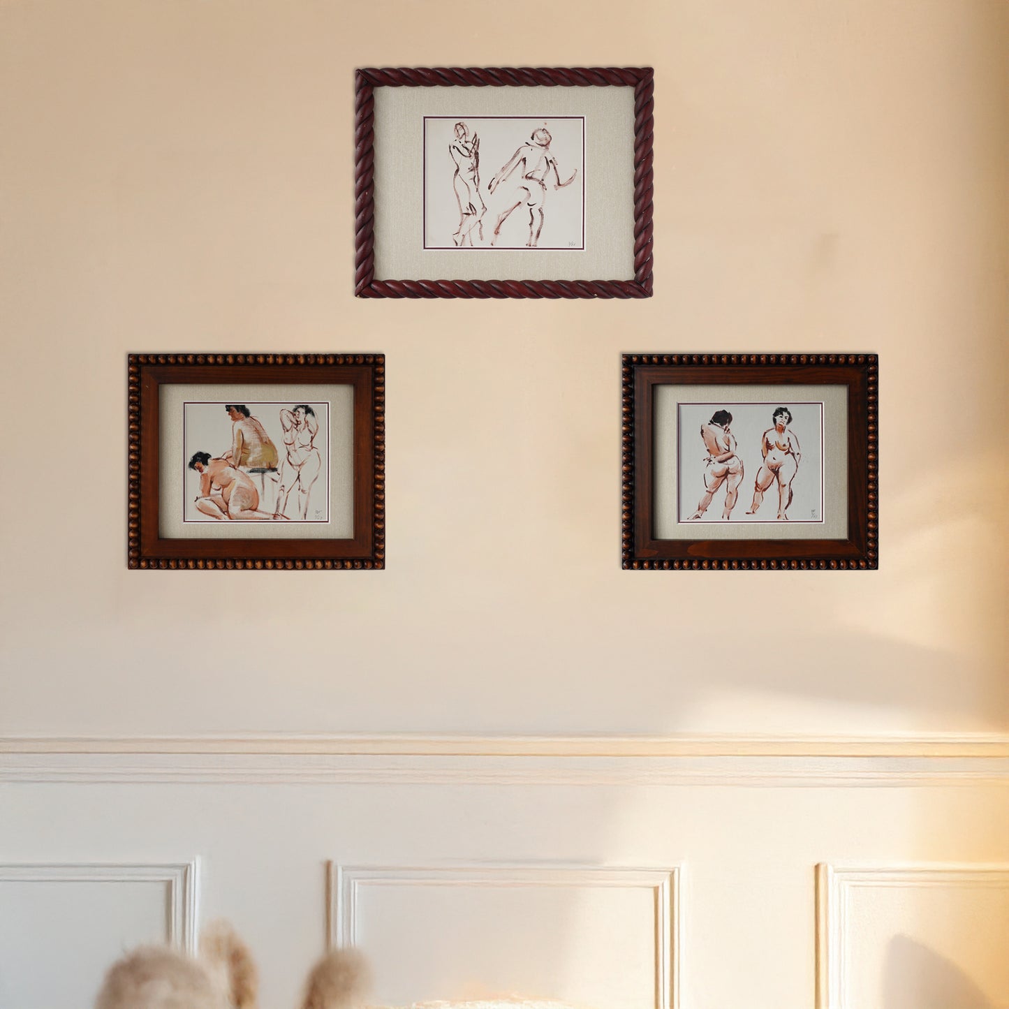Vintage Mid 20th Century Original Nude Study Painting