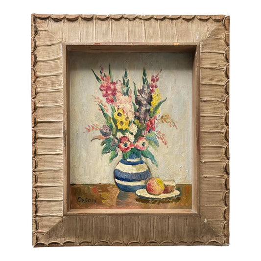 Orson Mid 20th Century Still Life Floral Oil Painting