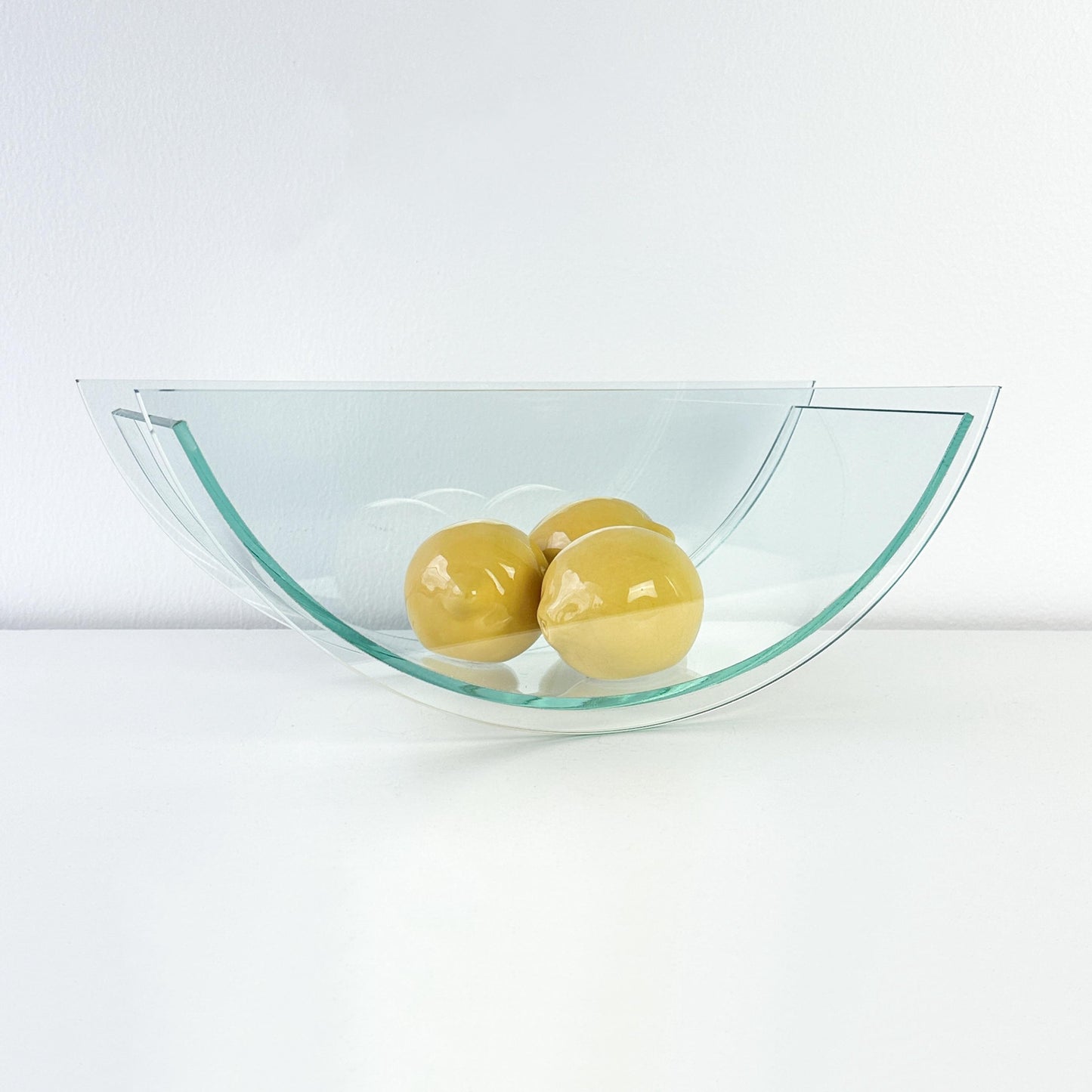 Postmodern Counterweight Glass Vase or Fruit Bowl