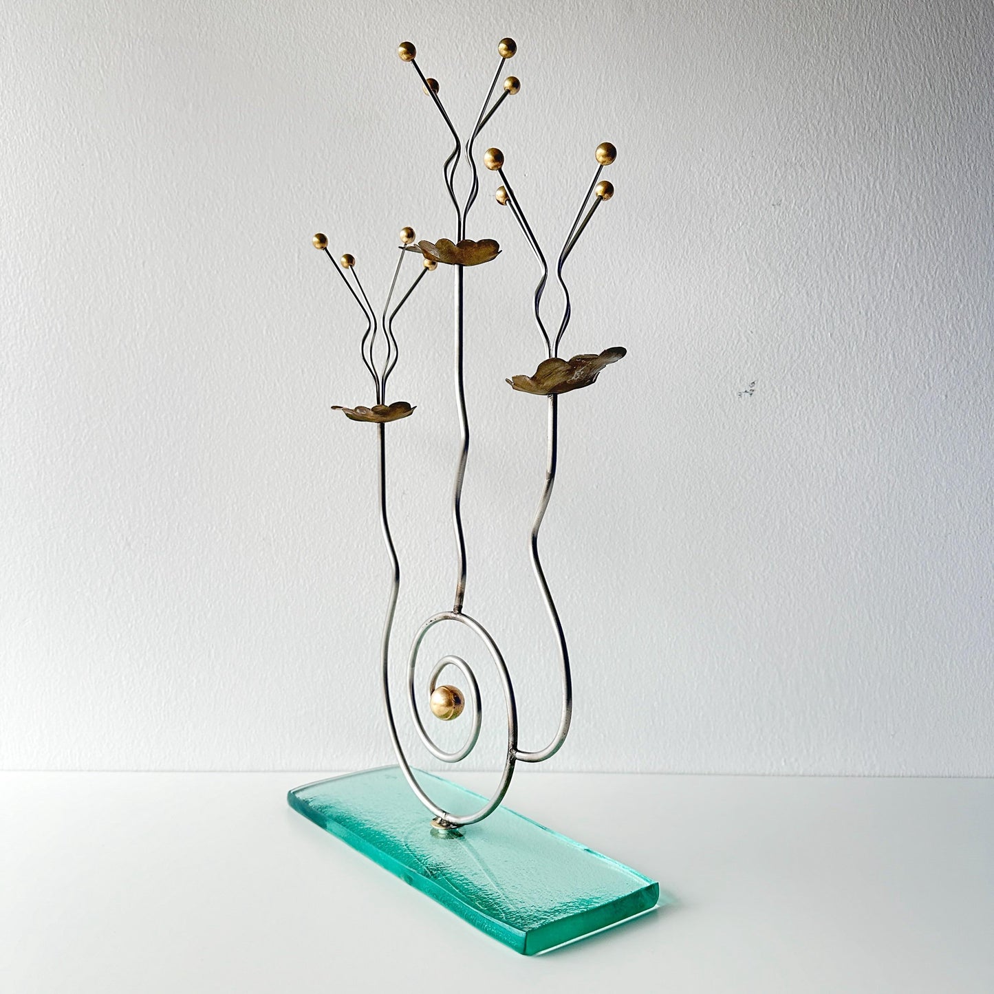 Postmodern Tony Evans(1942-2009) Three Candle Candelabra