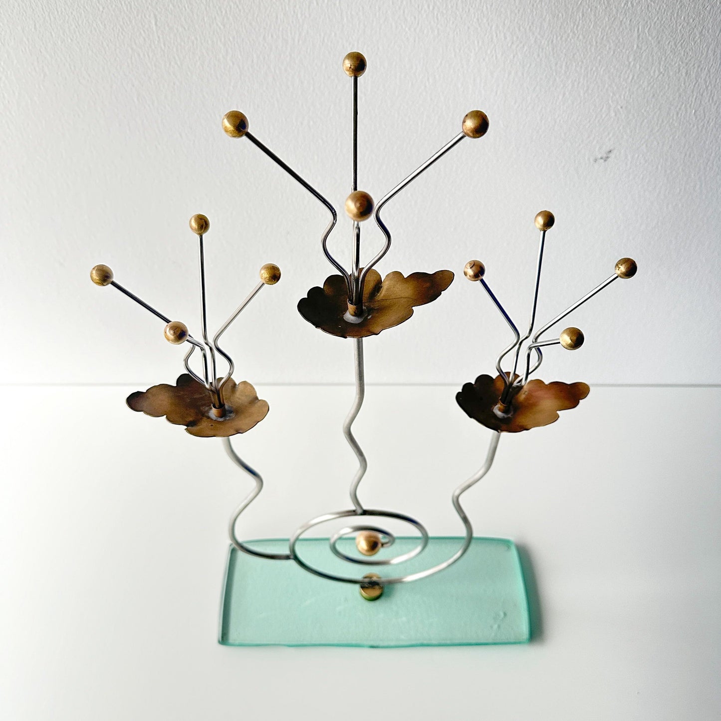 Postmodern Tony Evans(1942-2009) Three Candle Candelabra