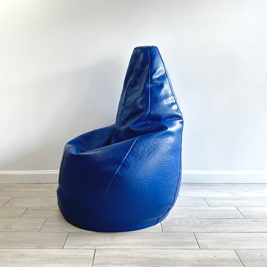 Late 20th Century Zanotta Sacco Style Beanbag Chair In Primary Blue