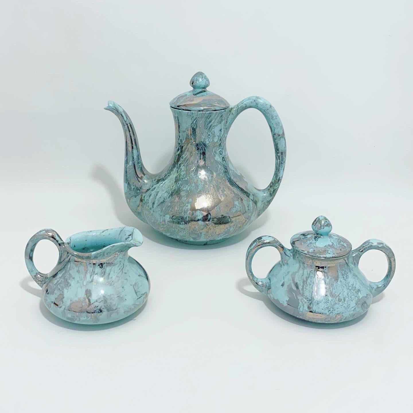Sascha Brastoff "Surf Ballet" Tea & Coffee Service for 12 and Serving Set- 33 Piece Total