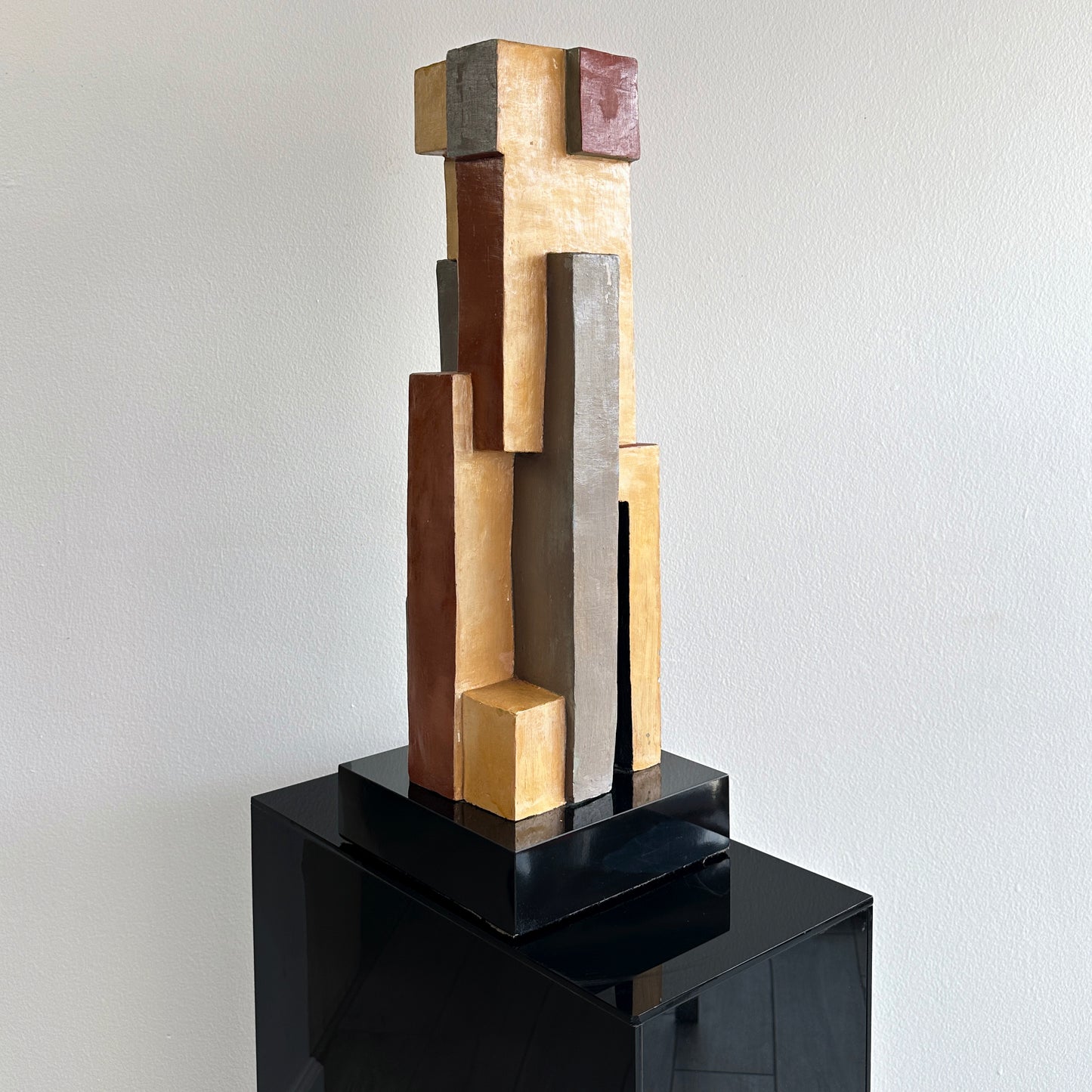 1976 Helen Simon "Lights and Shadows" Sculpture on Lucite Base