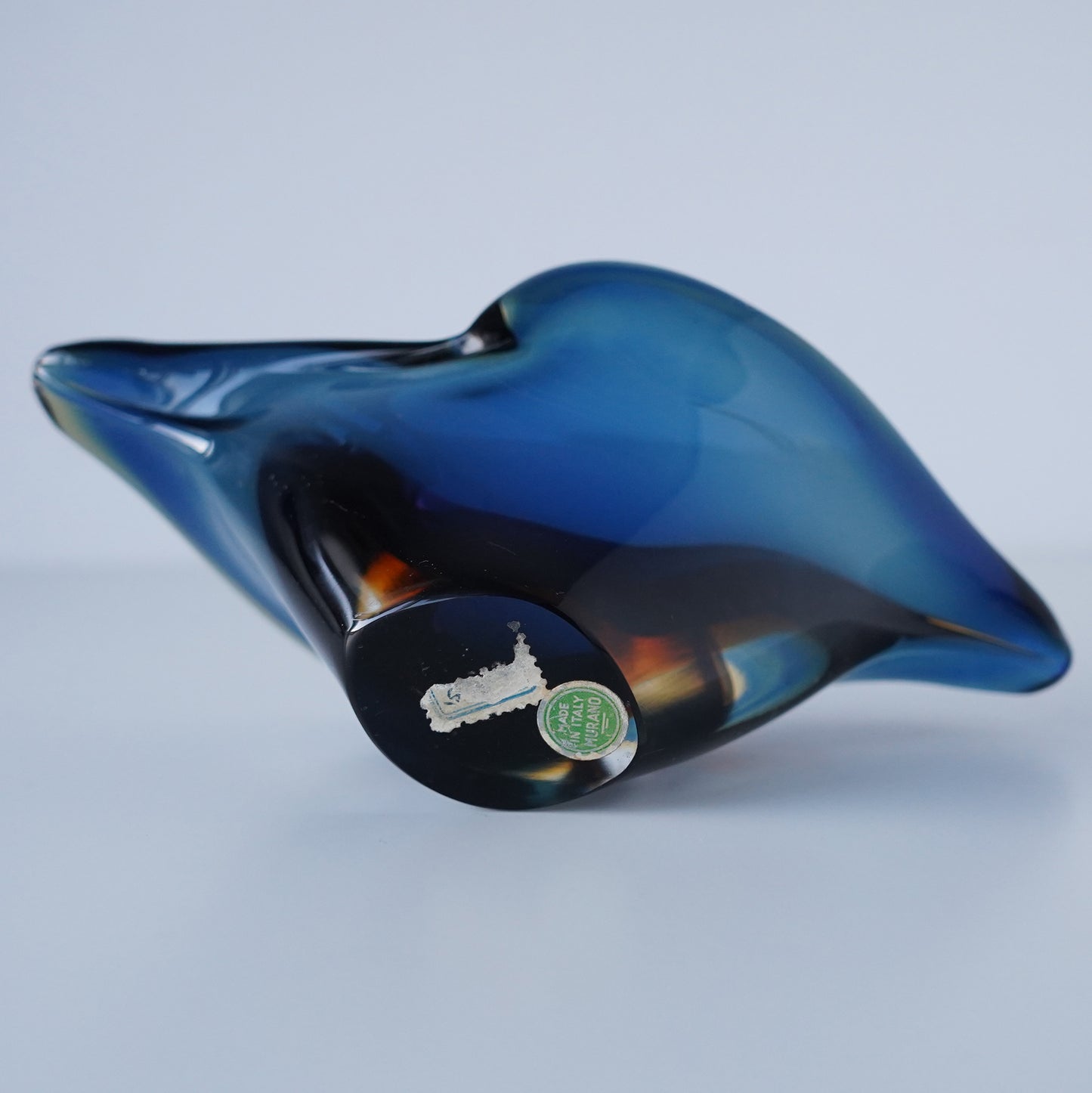 Mid 20th Century Murano Sommerso Glass Catchall Vide Poche