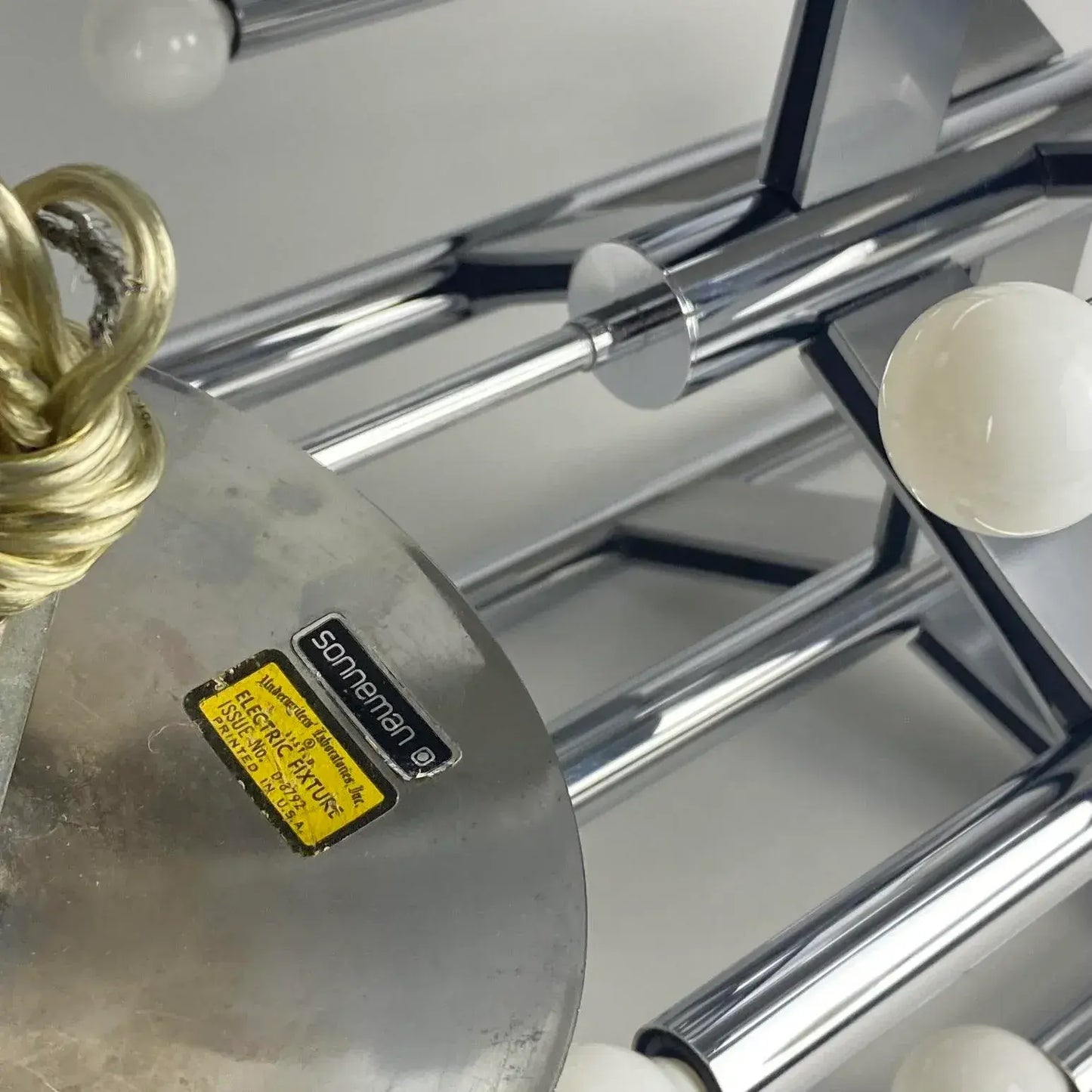 Robert Sonneman 24 Bulb Chrome Chandelier, 1970s